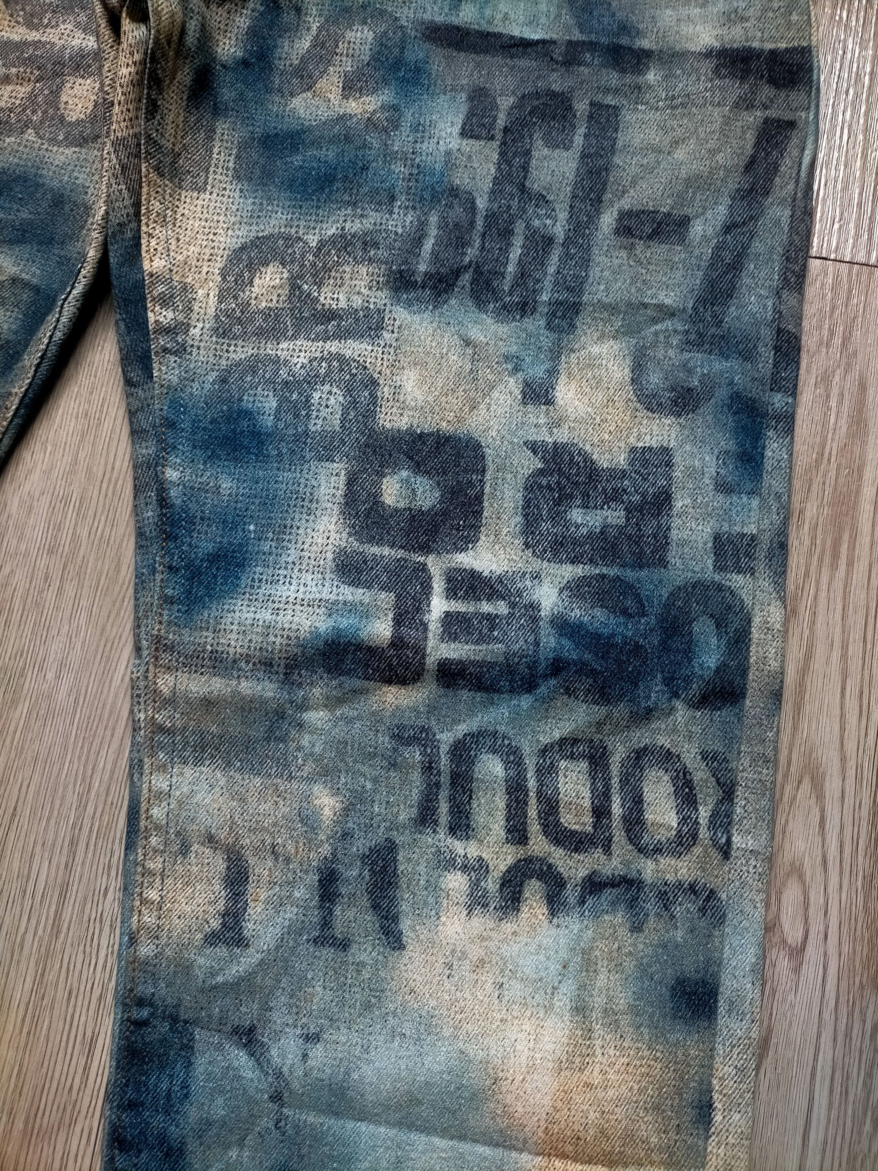 Le Grande Bleu (L.G.B.) ⚡Rare L.G.B x Beams Full Print denim pants Size US 30 / EU 46 - 8 Thumbnail