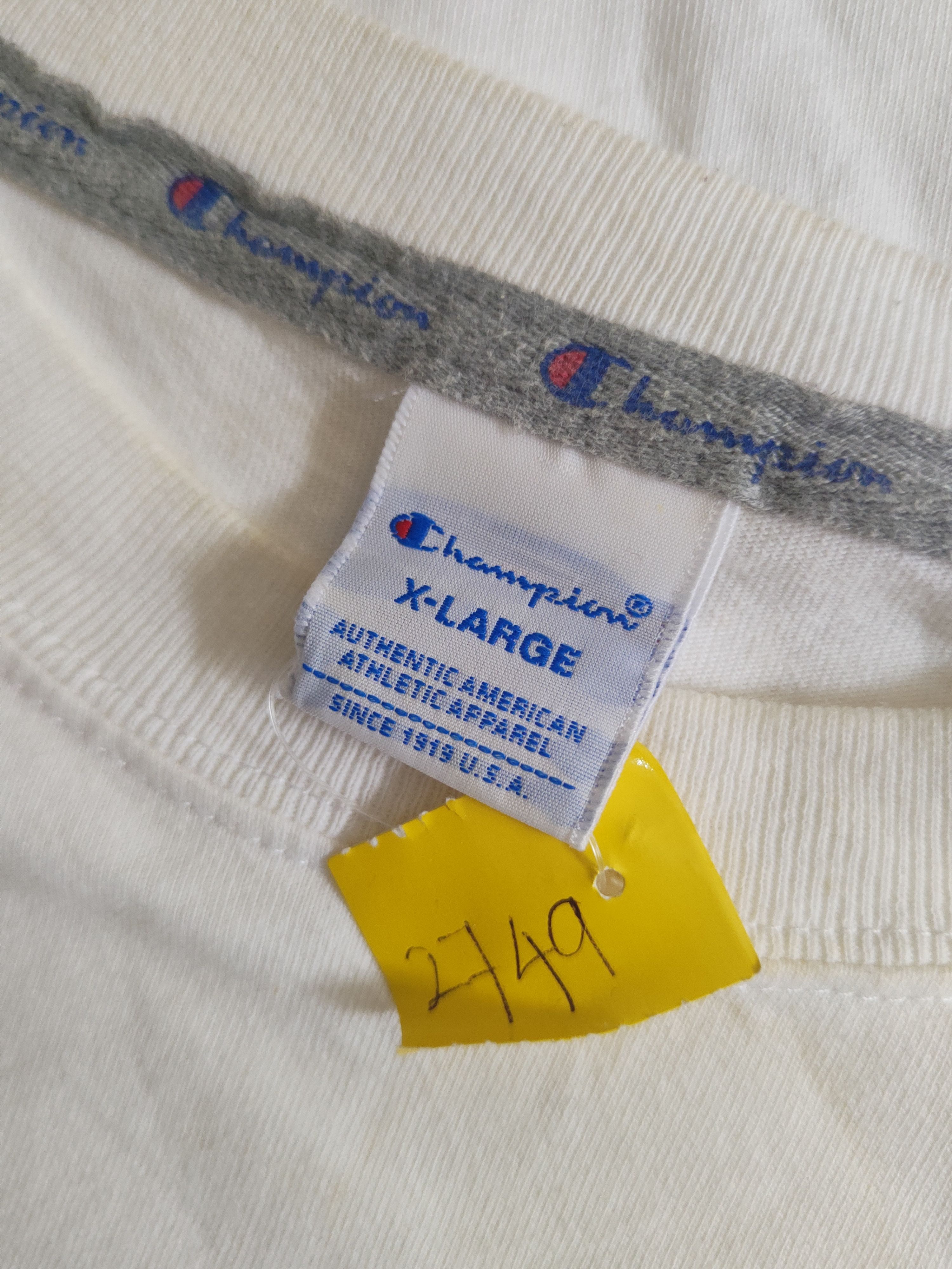 Champion DL Champion White Short Sleeve T-shirt #2749 Size US XL / EU 56 / 4 - 14 Thumbnail