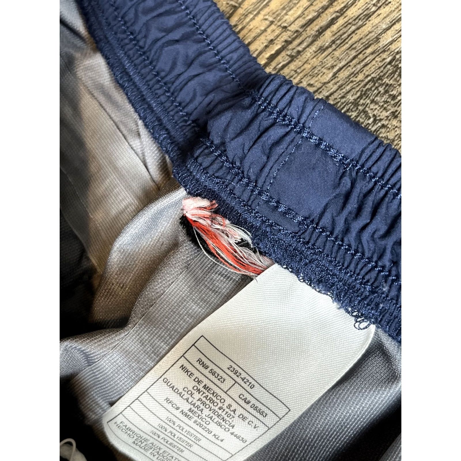 Nike VINTAGE Nike Windbreaker Pants Mens L Navy Blue Nylon Baggy Wide Ankle Snap Y2K 90s Sports Cargo Lightweight NFTs? Size US 33 - 5 Thumbnail