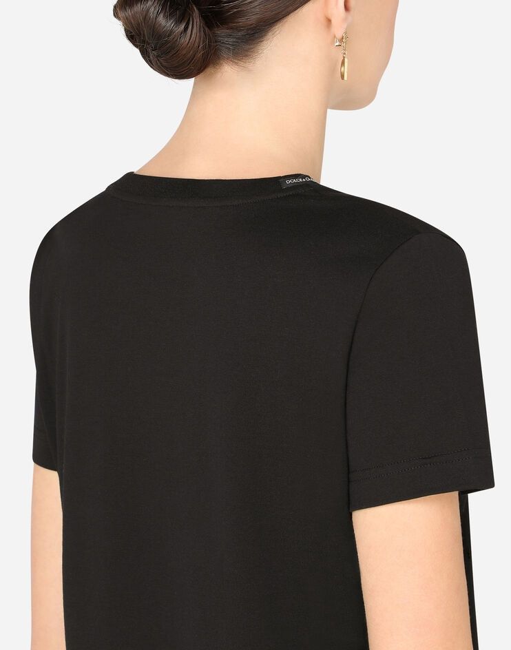 Dolce & Gabbana o1y0925 Crewneck Short Sleeves T-Shirt in Black Size L / US 10 / IT 46 - 5 Thumbnail