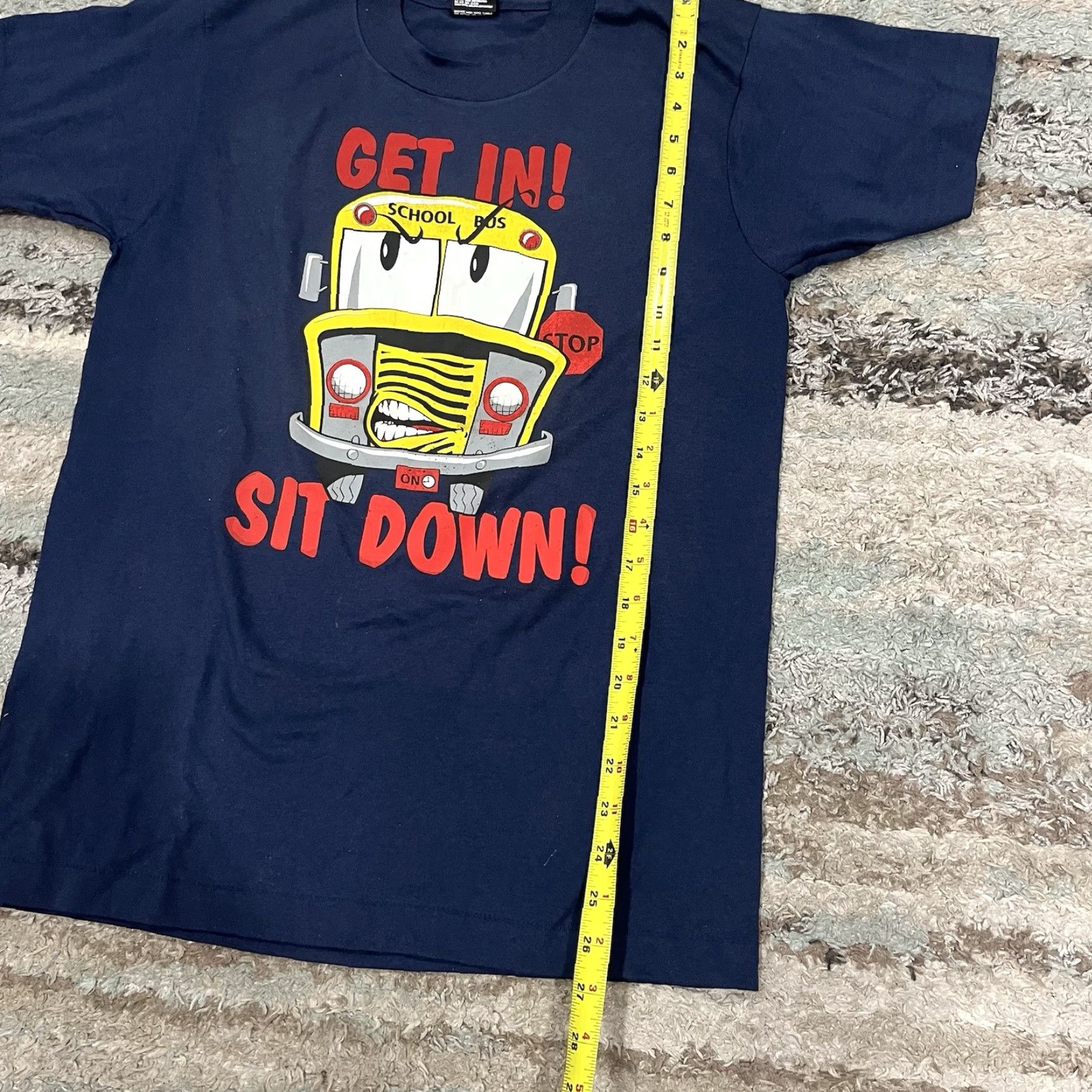 Fruit Of The Loom VTG Fruit of the Loom T-Shirt Mens Medium Blue Short Sleeve Round Neck Graphic Print Stitch Funny 90s Single Stitched USA Size US M / EU 48-50 / 2 - 6 Thumbnail