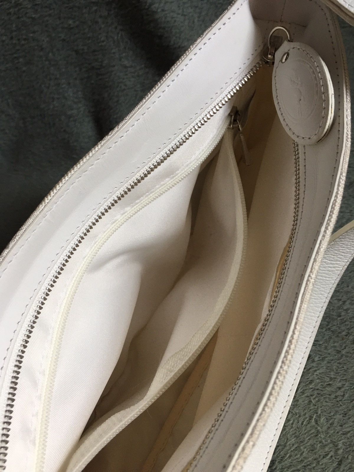 Longchamp Longchamp Ivory White Nylon Leather Handbag Shoulder Bag Size ONE SIZE - 12 Thumbnail
