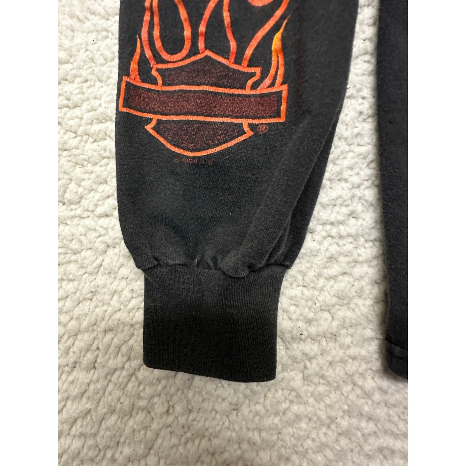 Harley Davidson Vintage Harley Davidson Long Sleeve Flames Size XL Size US XL / EU 56 / 4 - 12 Thumbnail