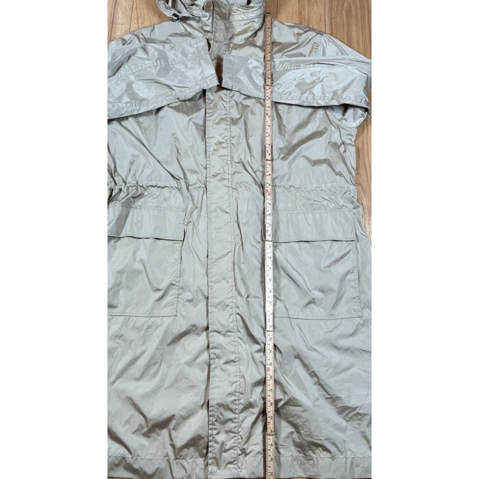 Ralph Lauren VTG Ralph Lauren Trench Coat Mens XL Beige Nylon Long Lightweight Hooded Coat Size US XL / EU 56 / 4 - 7 Thumbnail