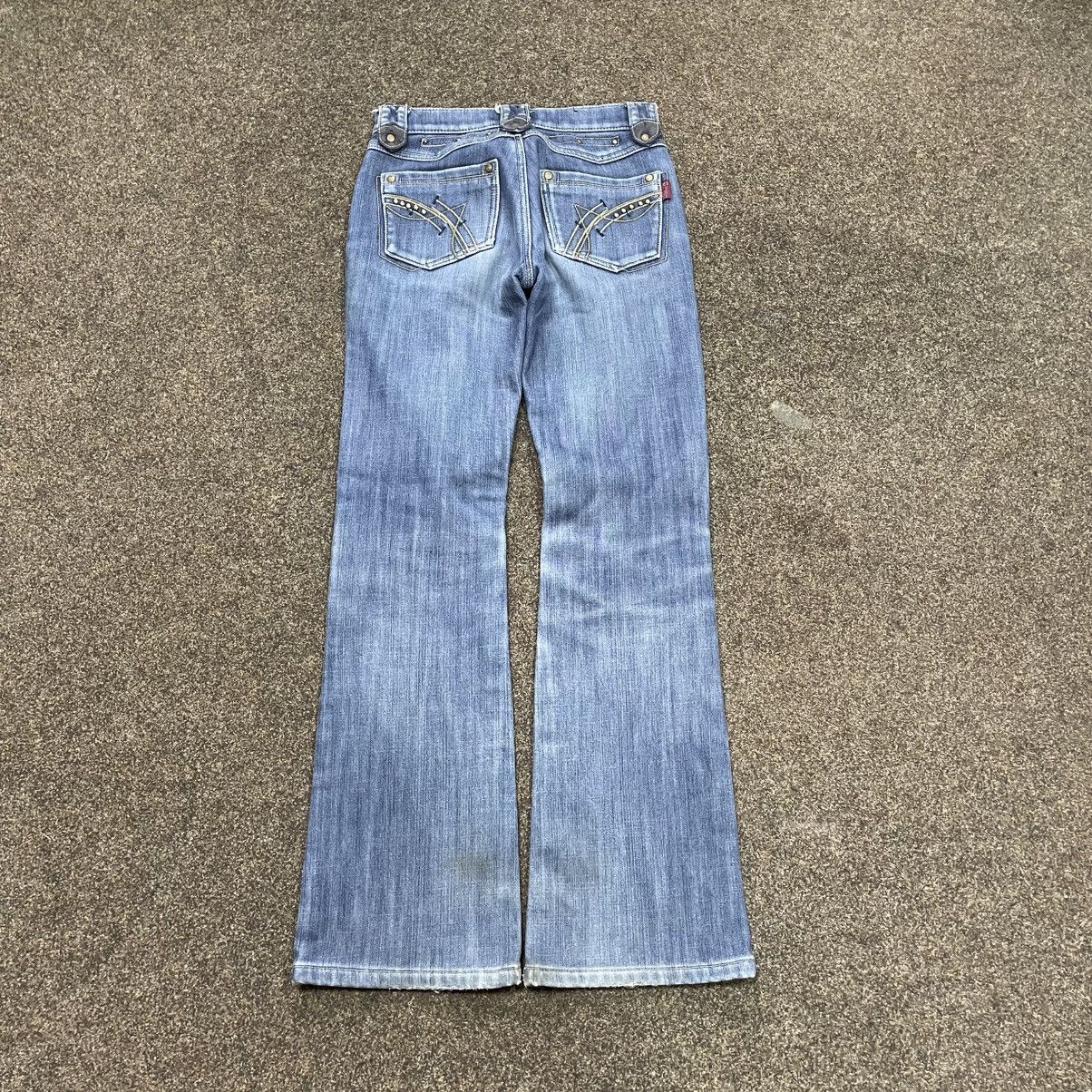 Vintage Vintage Y2K Baggy Wide Leg Bootcut Jeans Faded Skate Graphic Size 32" / US 10 / IT 46 - 2 Thumbnail