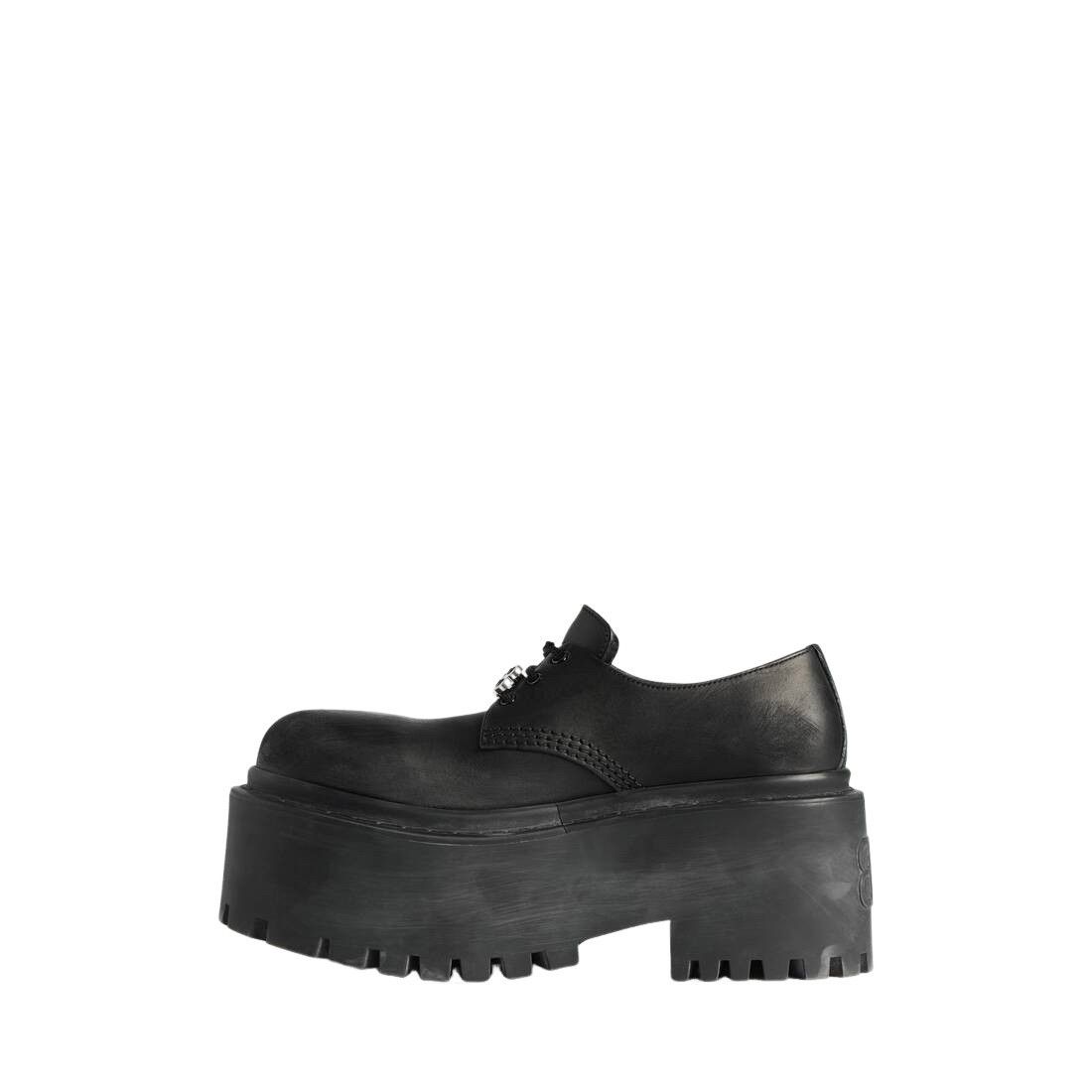 BALENCIAGA Strike Platform With Charms $1450 Black Derby Sho