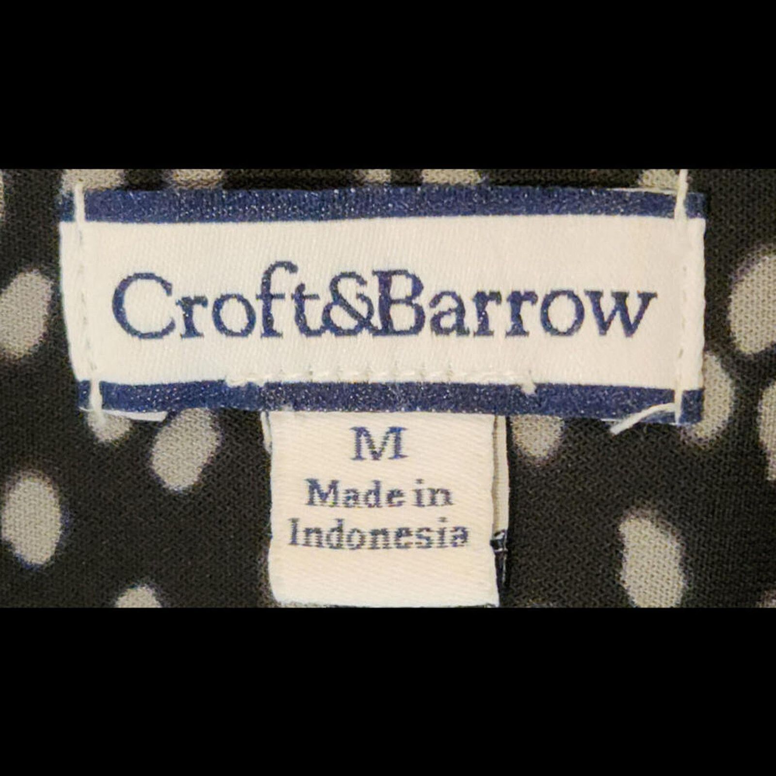 Croft & Barrow Croft & Barrow Size Medium Short Sleeve Blouse Black Top Size M / US 6-8 / IT 42-44 - 5 Thumbnail