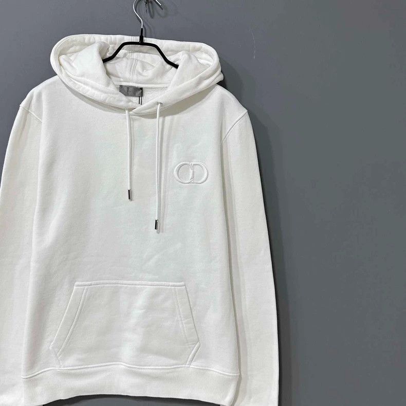 Dior Dior Embroidered white hoodie 2506-Nextarrow Size US M / EU 48-50 / 2 - 2 Thumbnail