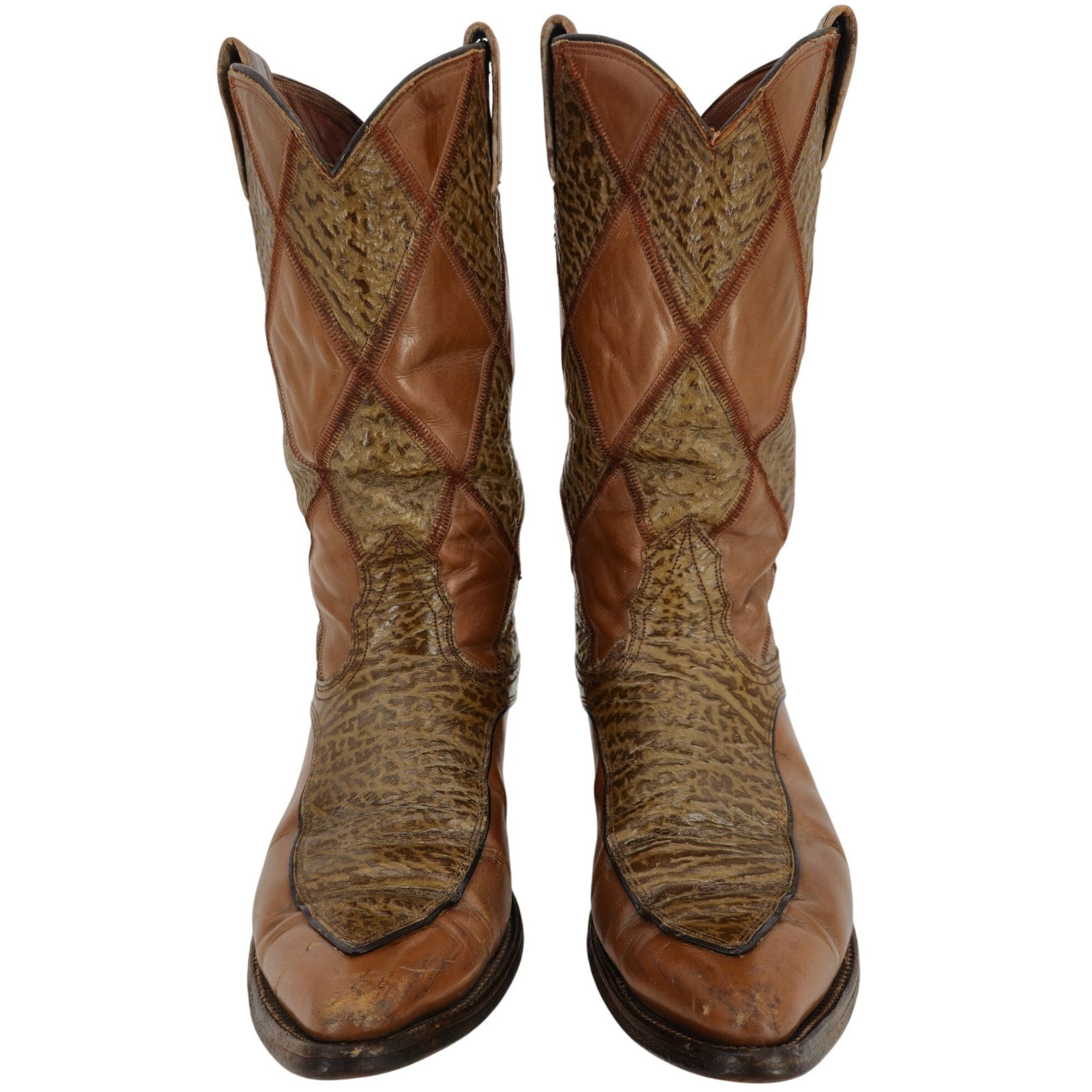 Nocona Vintage Nocona Boots Exotic Shark skin + Leather Diamond Size US 9 / EU 42 - 3 Thumbnail