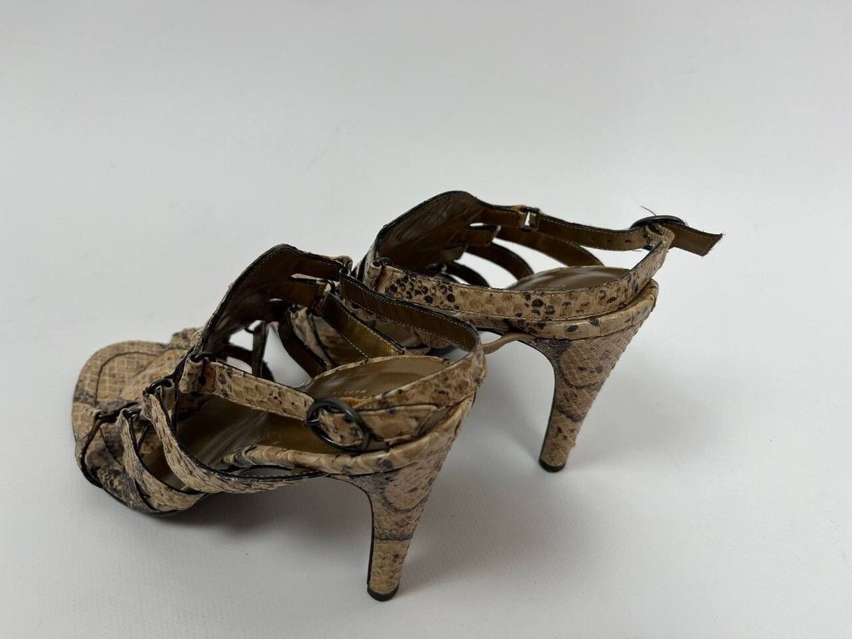 Bottega Veneta Authentic Bottega Veneta Python Snakeskin Cage Shoes Size 39 Size US 9 / IT 39 - 4 Thumbnail