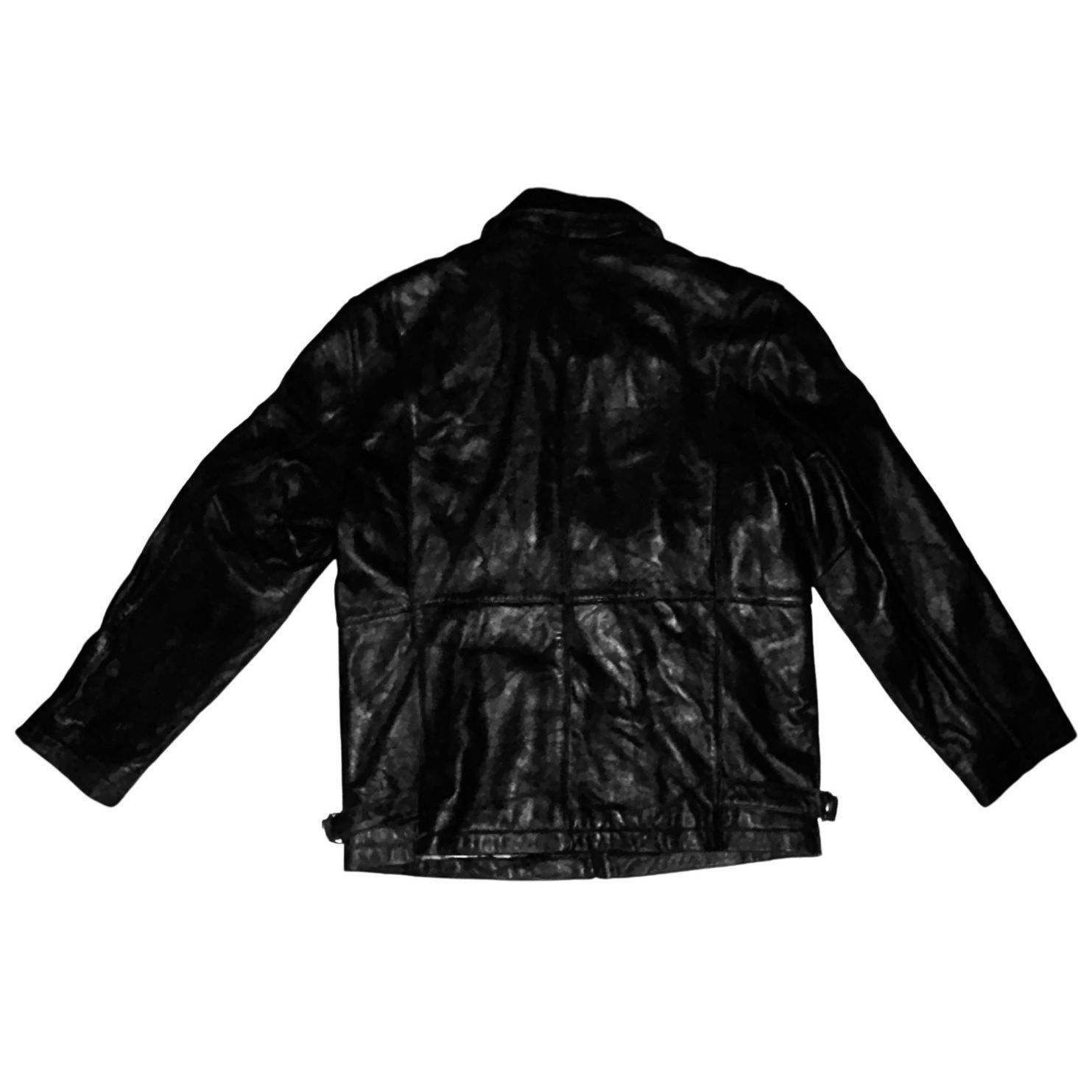 Brandini Brandini Leather Jacket Mens Medium Black Soft Leather Full Zip Motorcycle Size US M / EU 48-50 / 2 - 2 Thumbnail