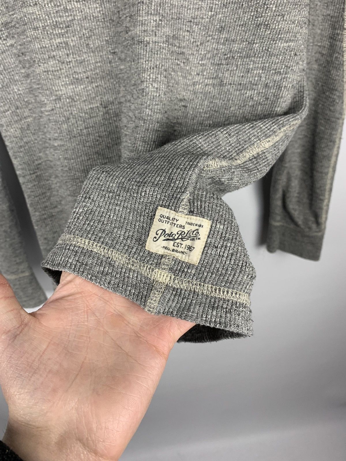 Polo Ralph Lauren Polo Ralph Lauren Y2K Ribbed Long Sleeve Tee Gray Size S Size US S / EU 44-46 / 1 - 4 Thumbnail