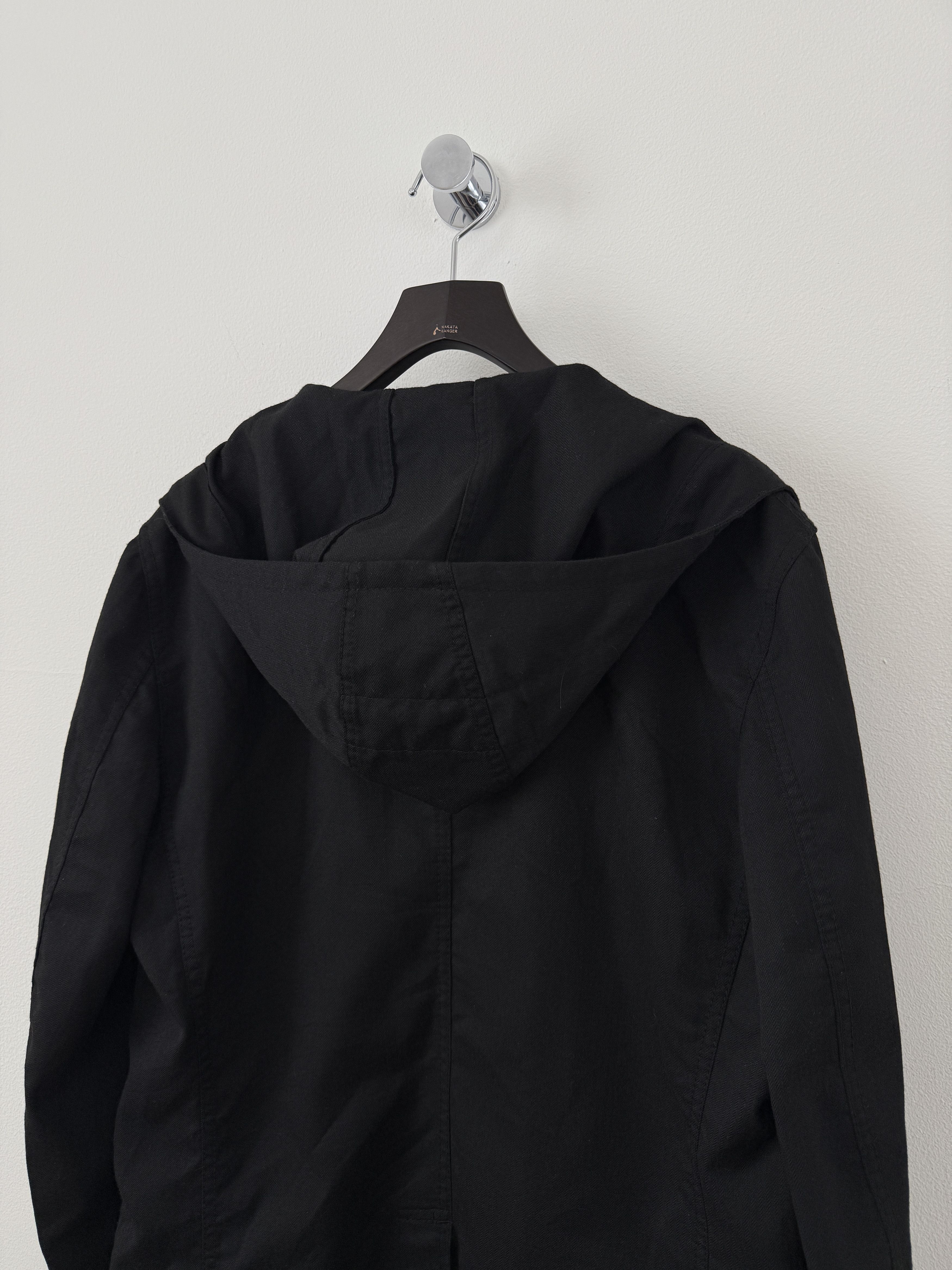 Comme des Garcons Black Hooded Button Up Jacket Size US M / EU 48-50 / 2 - 14 Thumbnail