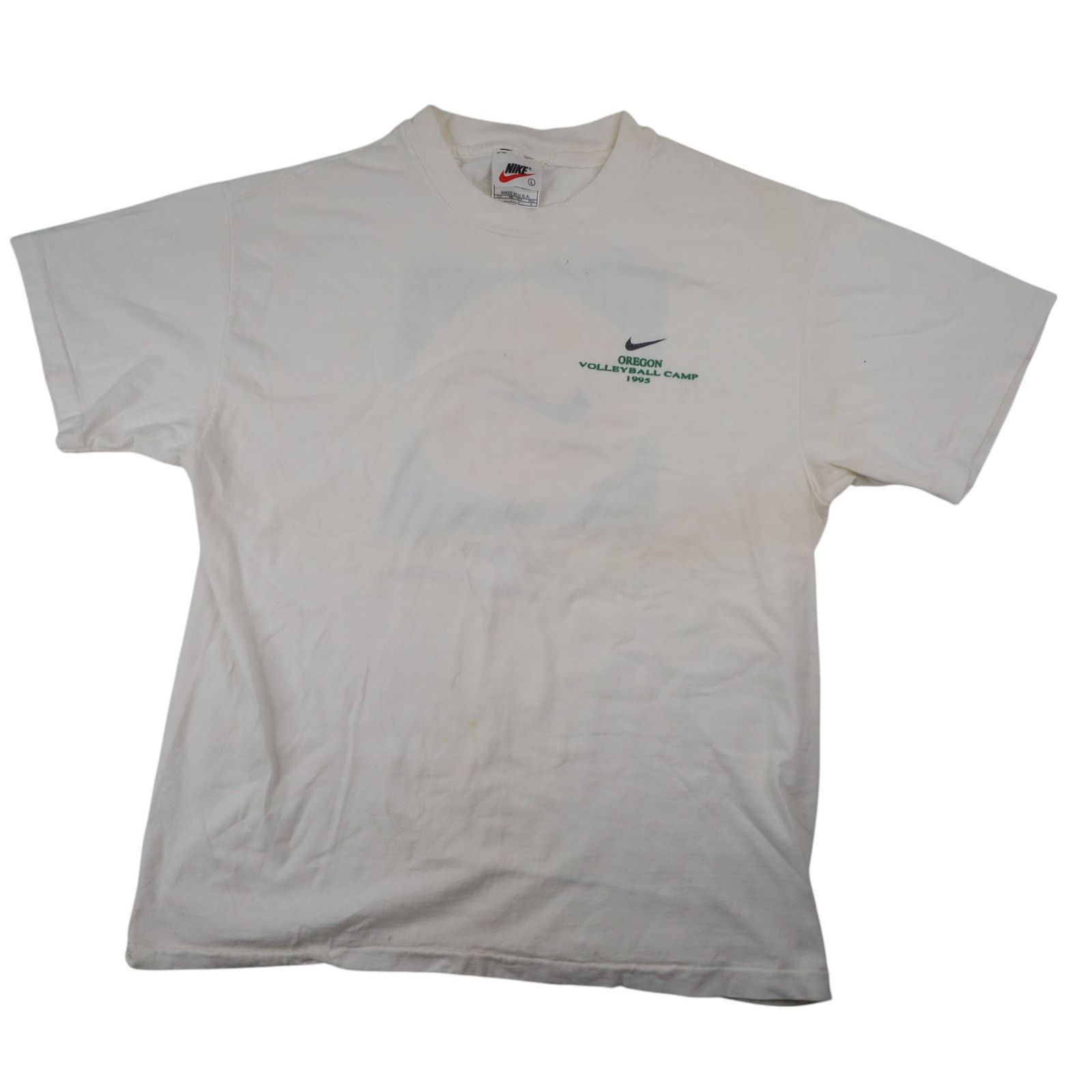 Nike × Vintage Vintage 1995 Nike Oregon Volleyball Camp Graphic T Shirt Size US L / EU 52-54 / 3 - 2 Thumbnail