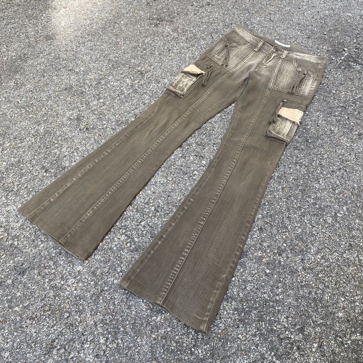 Japanese Brand Flared Cargo Pants Japanese Blancheur Boot Cut Bell Bottom Size 25" / US 0 / IT 36 - 2 Thumbnail
