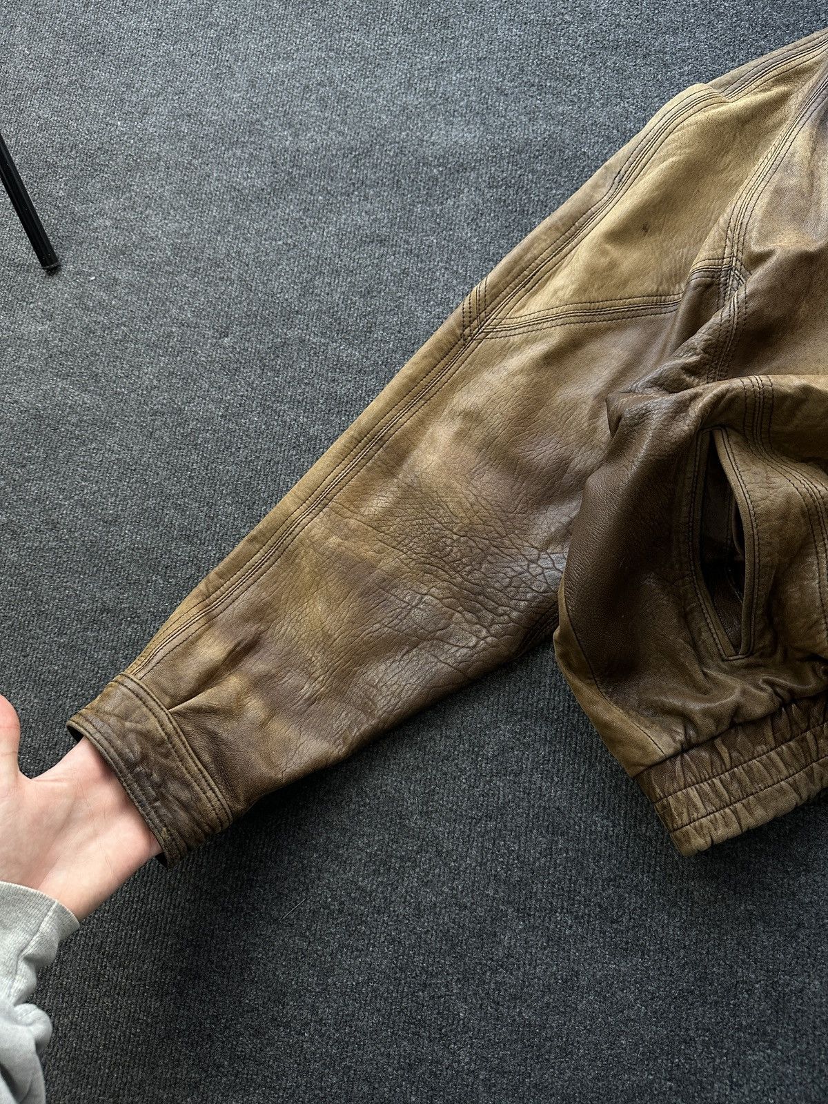 Other 🚨VNTG LEATHER JACKET AVANT GARDE ASYMMETRICAL BROWN MOTO Size US M / EU 48-50 / 2 - 3 Thumbnail
