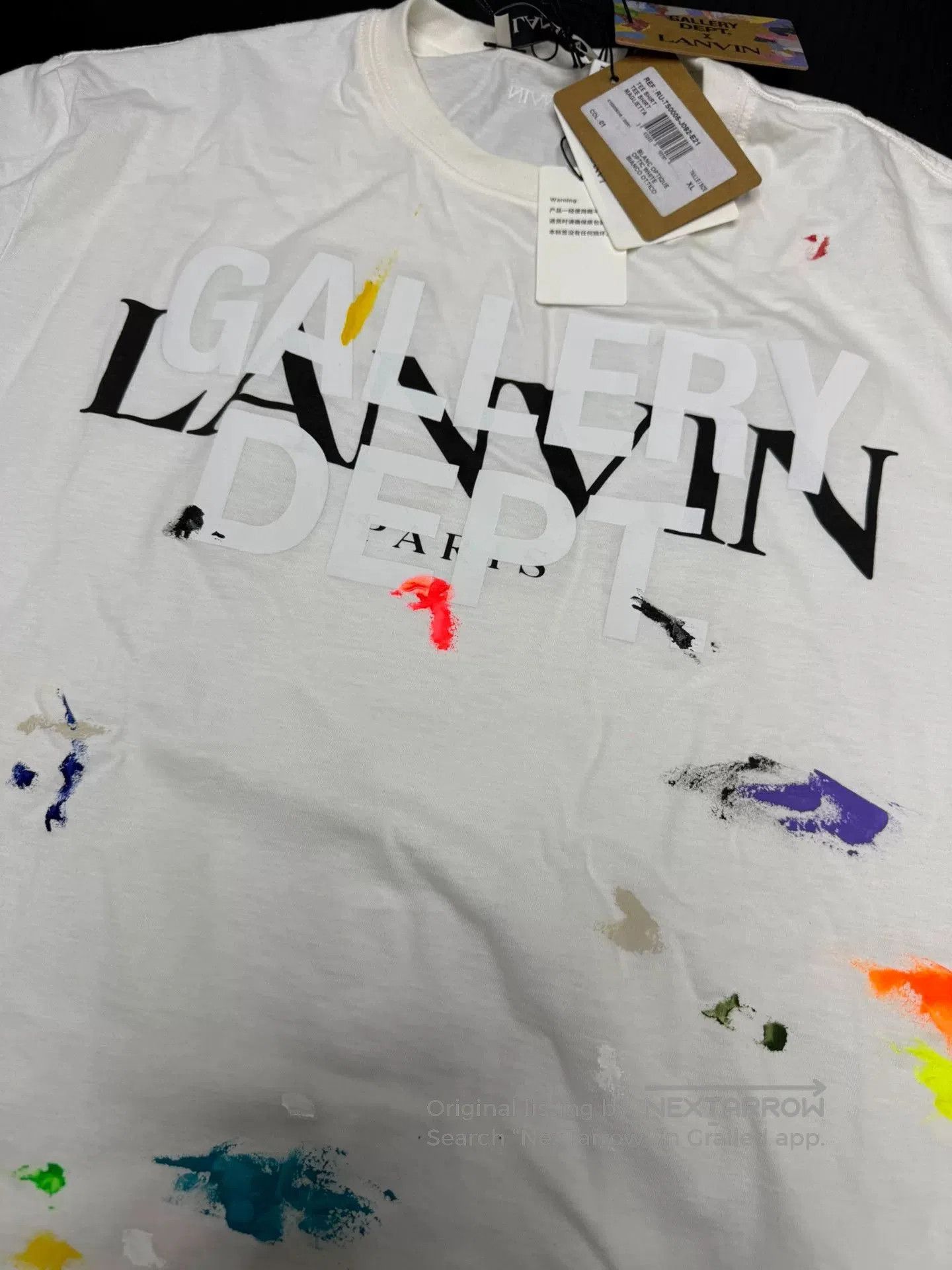Gallery Dept. Lanvin x Gallery Dept Splatter Short Sleeve T. Size US XL / EU 56 / 4 - 4 Thumbnail