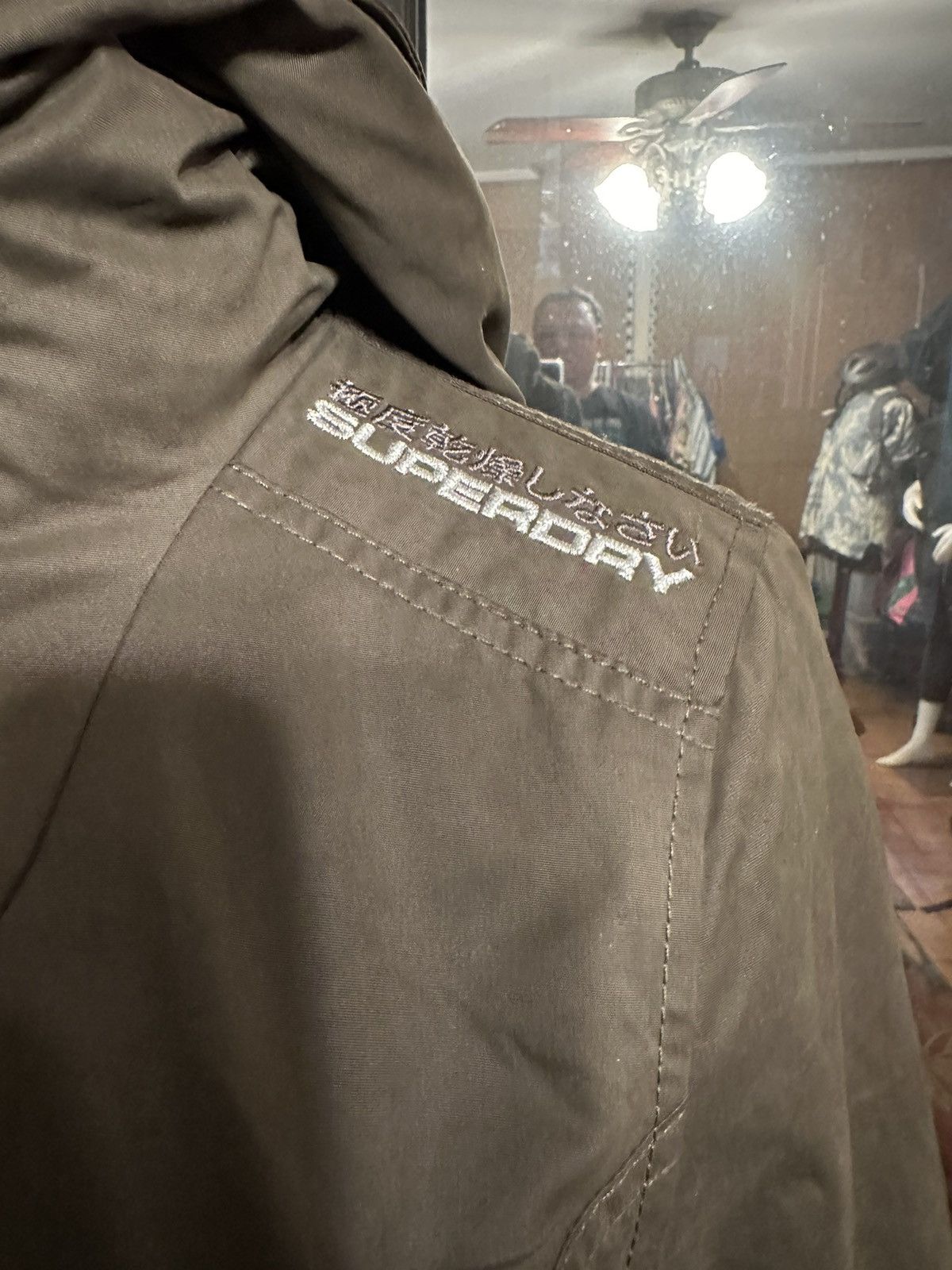 Superdry Japan Microfibre Windparka Women's M Hoodie Khaki