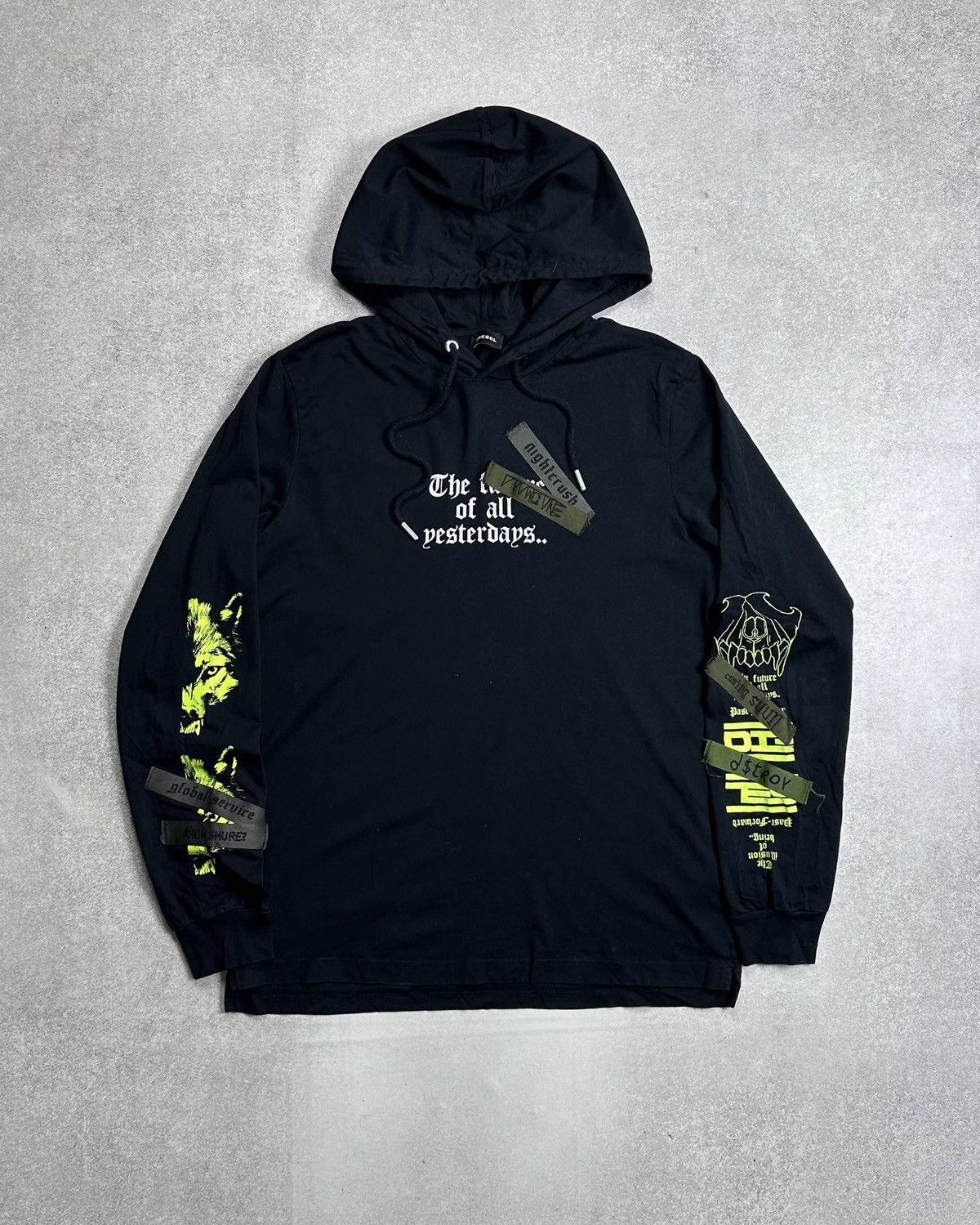 Diesel Vintage Diesel Nightcrush Hoodie L Size US L / EU 52-54 / 3 - 1 Thumbnail