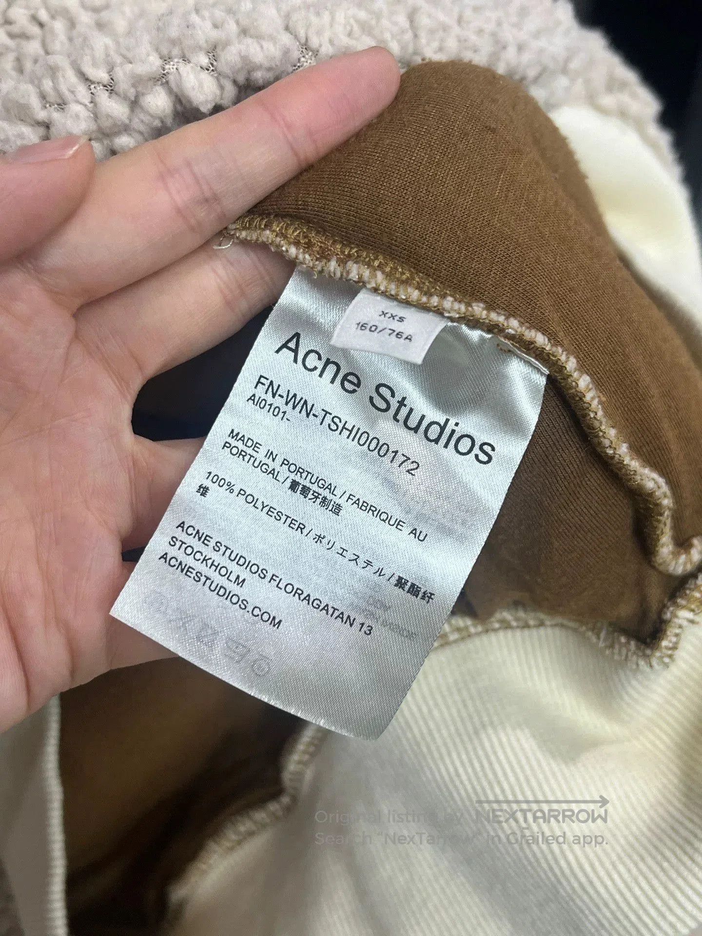 Acne Studios Acne Studios Teddy Sweater in Light Beige. Size XXS / US 00 / IT 34 - 4 Thumbnail