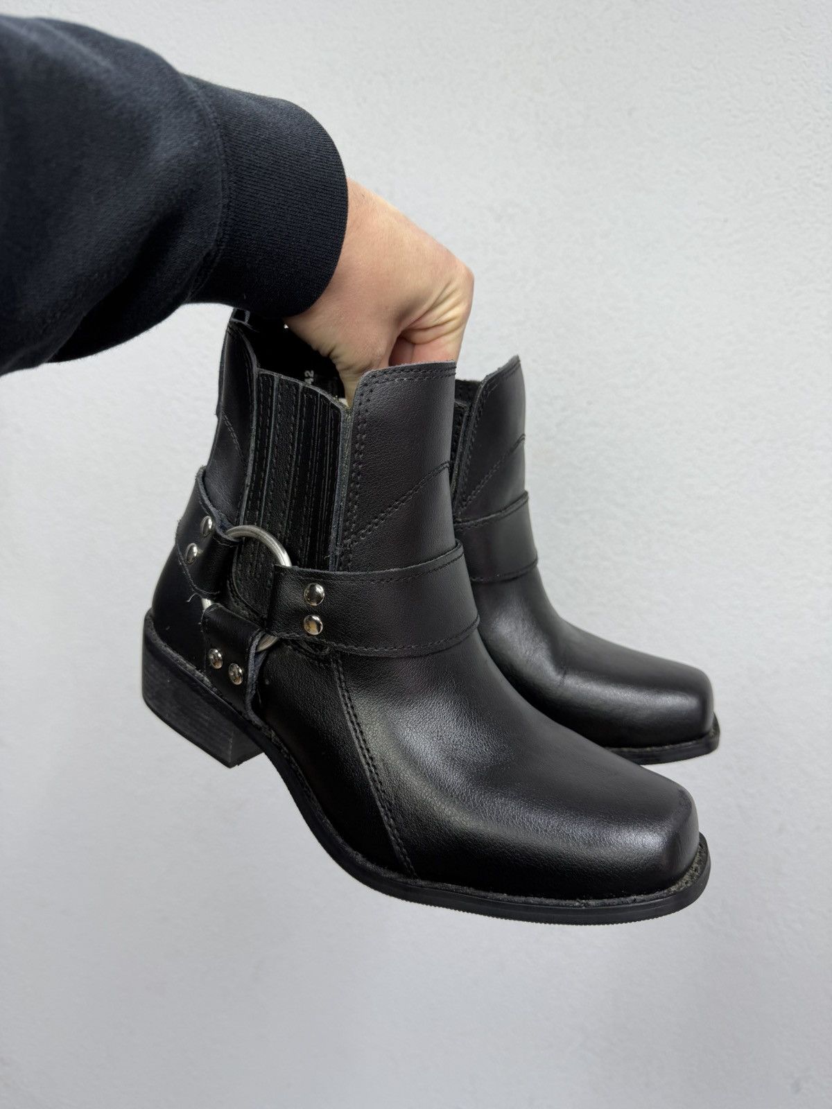 If Six Was Nine Vintage Italian AS 98 Rick Owens Style Leather Cowboy Boots Size US 9 / EU 42 - 9 Thumbnail