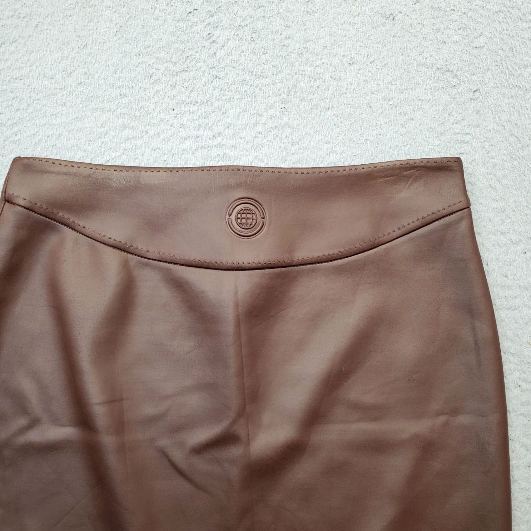 Vintage Max Studio Women's M Brown Straight & Pencil Skirt High Waist - Short Length, Polyester, Dry Clean, Vintage No, Casual, Regular Size M, Brown Size 32" / US 10 / IT 46 - 8 Thumbnail