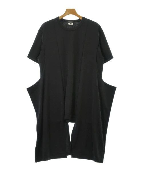 Comme des Garcons Homme Plus T-Shirts Polyester Plain Crewneck Uneven Hem Black Size US XL / EU 56 / 4 - 1 Thumbnail