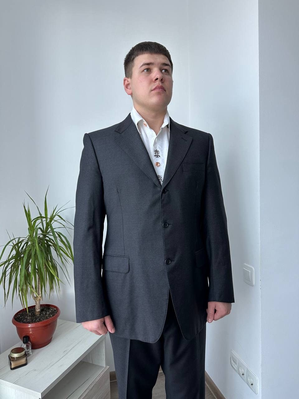 Canali × Vintage Vintage Canali Men's Trousers+Jacket Gray Loro Piana Suit Size 54L - 2 Thumbnail