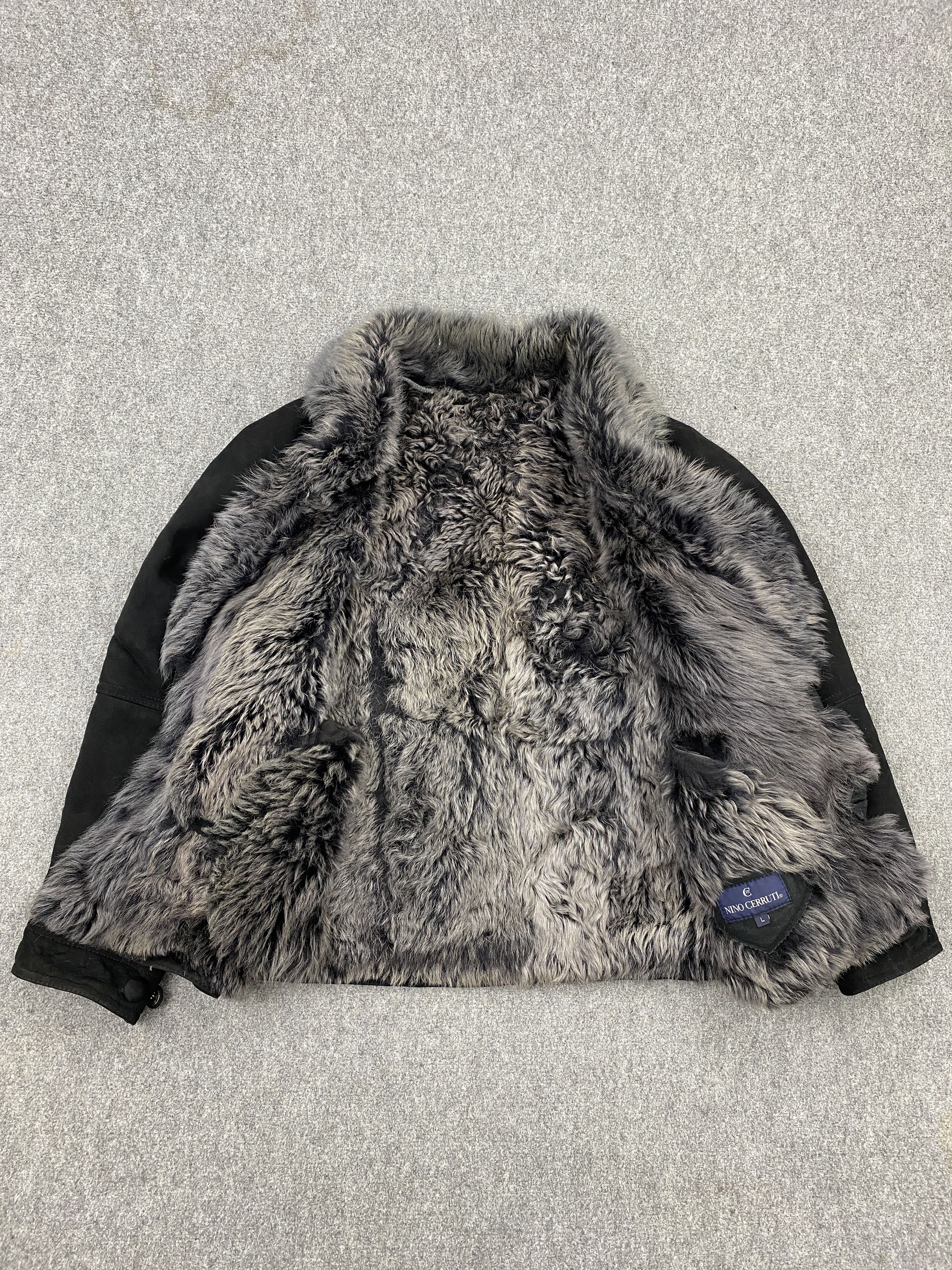 If Six Was Nine Vintage Nino Cerruti Fur Suede Jacket MJ0082 Size US L / EU 52-54 / 3 - 3 Thumbnail