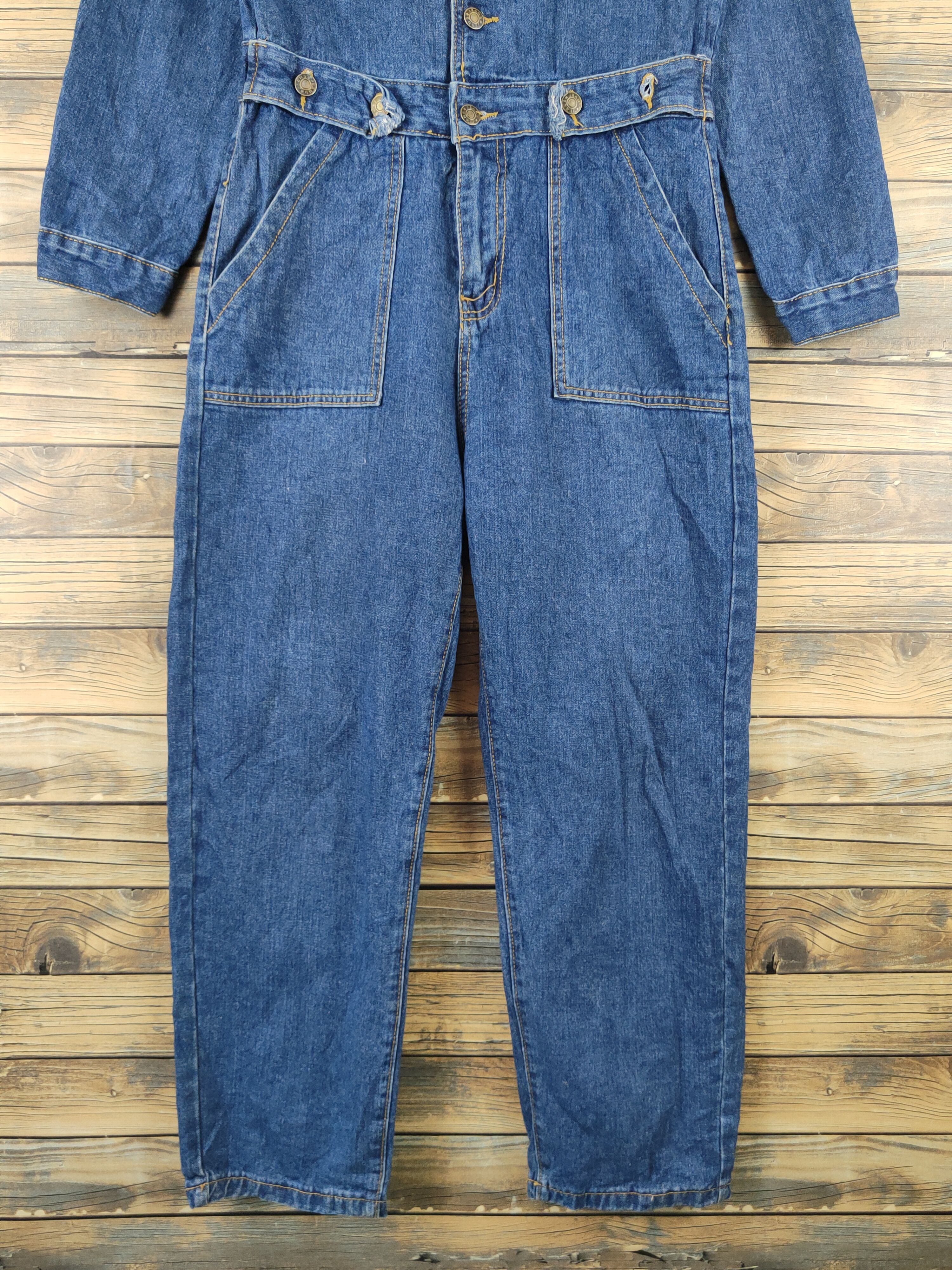 Japanese Brand × Vintage Vintage Japanese Brand Dark Blue Denim Coveralls Size 30" / US 8 / IT 44 - 8 Thumbnail