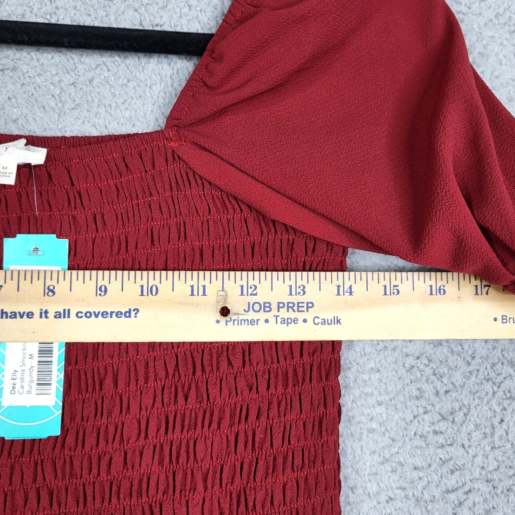 Vintage Dee Elly Blouse Mock Neck Long Sleeve Red Cotton Blend Size M NEW Size M / US 6-8 / IT 42-44 - 6 Thumbnail