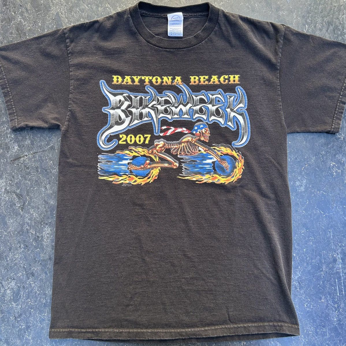 Delta × Vintage Daytona Beach Bike Week 2007 vintage black t-shirt M Size US M / EU 48-50 / 2 - 1 Thumbnail