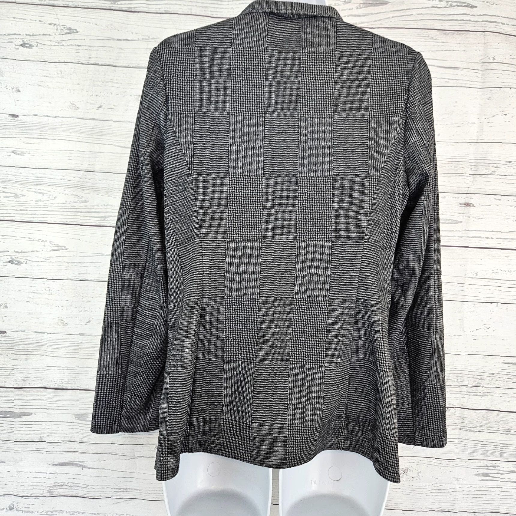 Vintage Lysse Blazer Womens Sz Small Black Gray Single Button Size S / US 4 / IT 40 - 3 Thumbnail