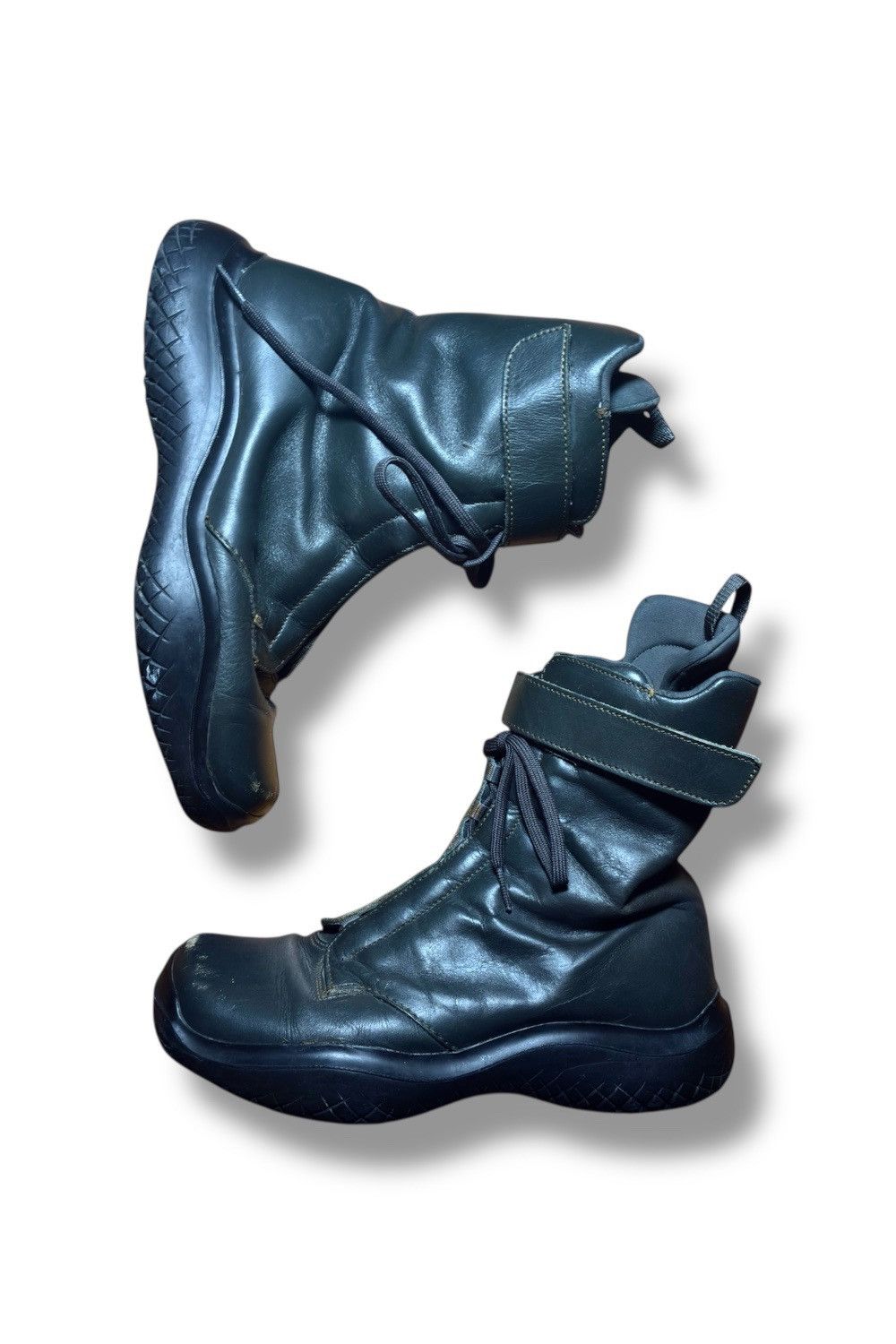 Prada Prada F/W 1999 square toe lace boots Size US 9.5 / EU 42-43 - 1 Thumbnail