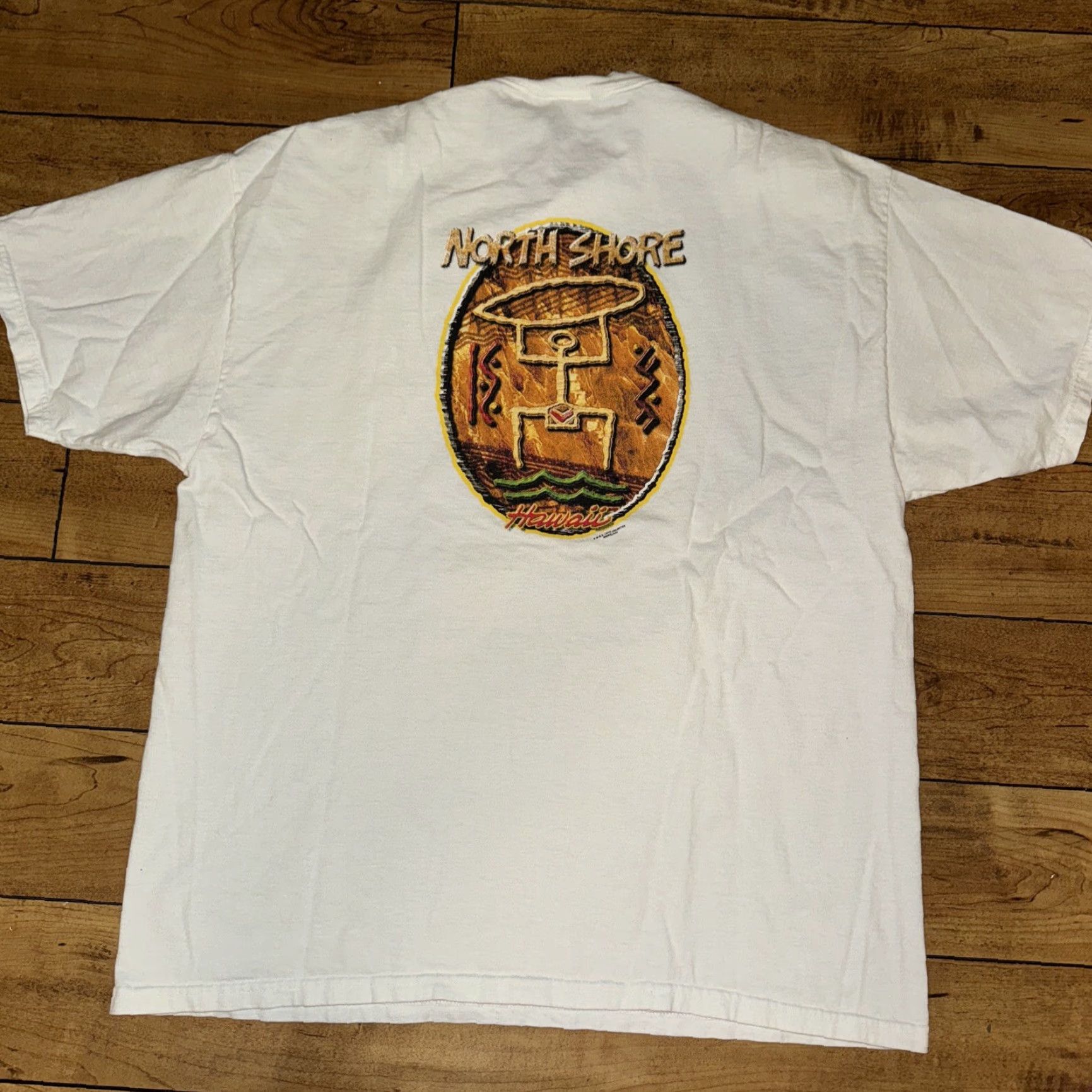 Hanes VINTAGE North Shore Hawaii T-Shirt White XL Hanes Heavyweight Men Shirt XS? Size US XL / EU 56 / 4 - 4 Thumbnail