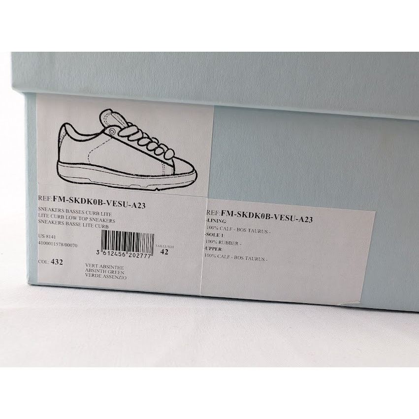 Lanvin o1rshd1 Lite Curb Low Top Sneakers in Asinth Green Size US 9 / EU 42 - 16 Thumbnail
