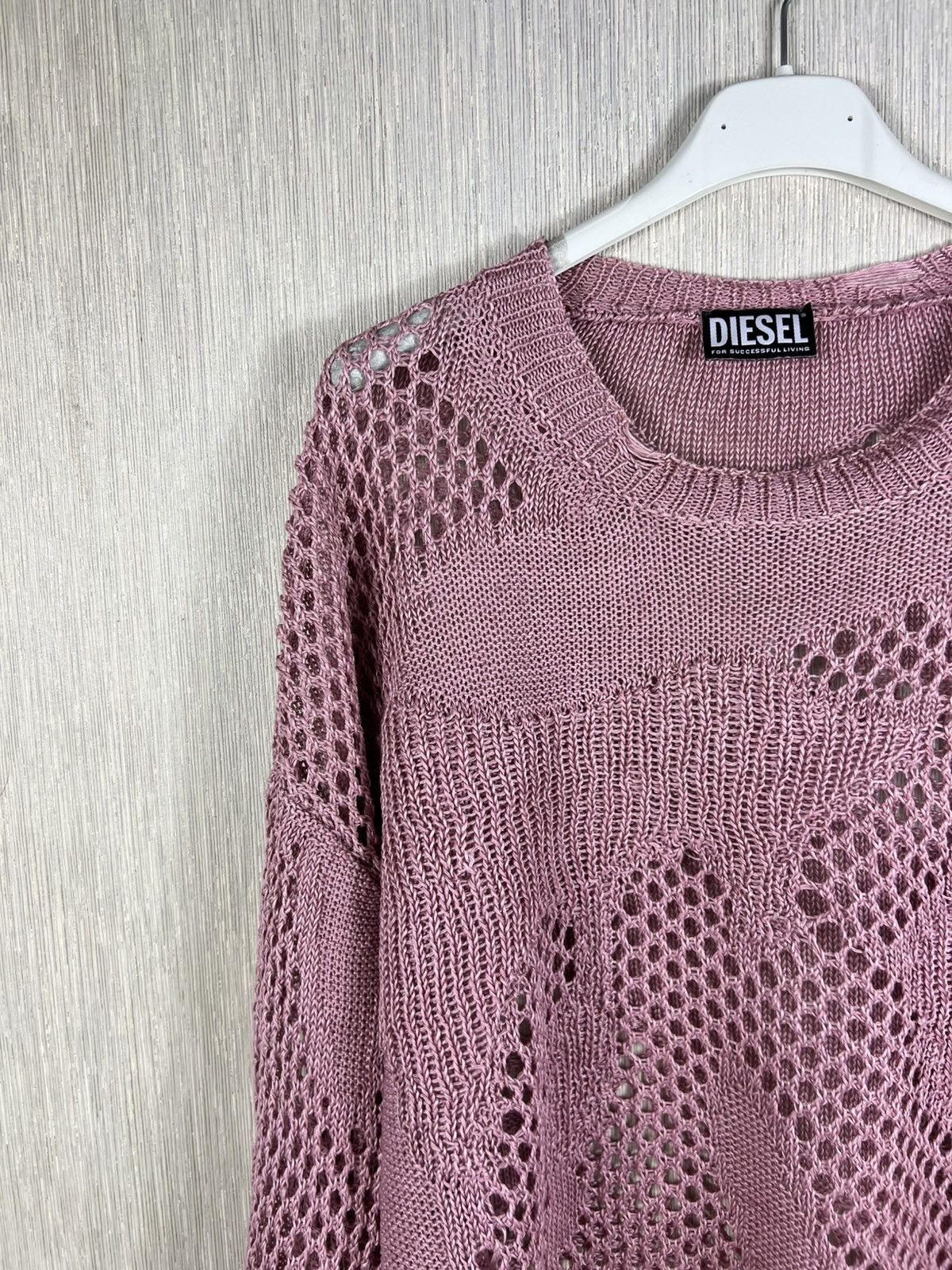 Diesel Diesel distressed open knit thrashed sweater oversize spider Size XS / US 0-2 / IT 36-38 - 4 Thumbnail