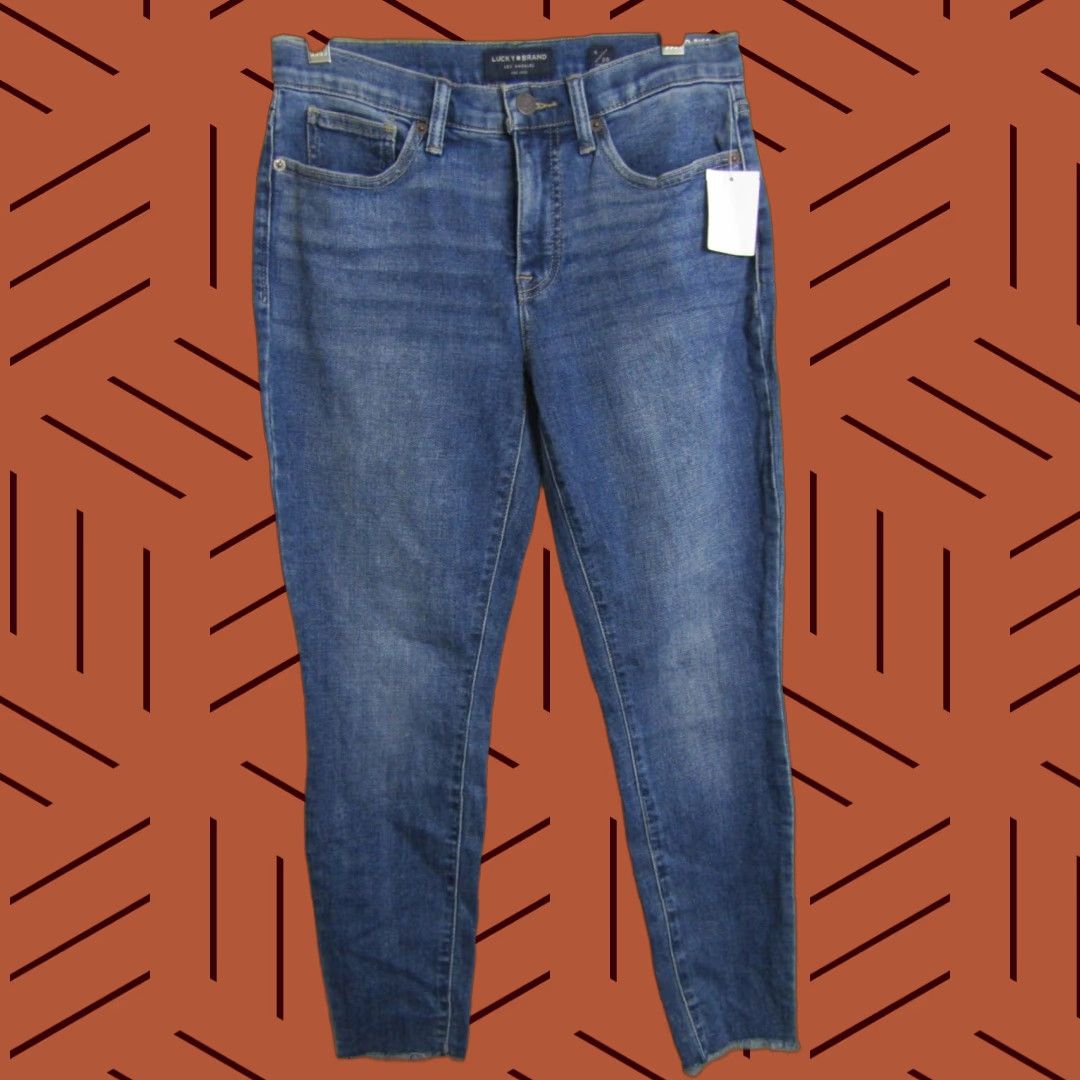 Lucky Brand Women's Ava Skinny Ankle Jean - Mid Rise Cropped Fit, Comfortable & Stretchy