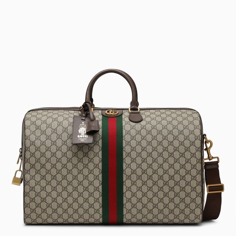 image of Gucci Savoy Large Travel Bag in Beige, Men's