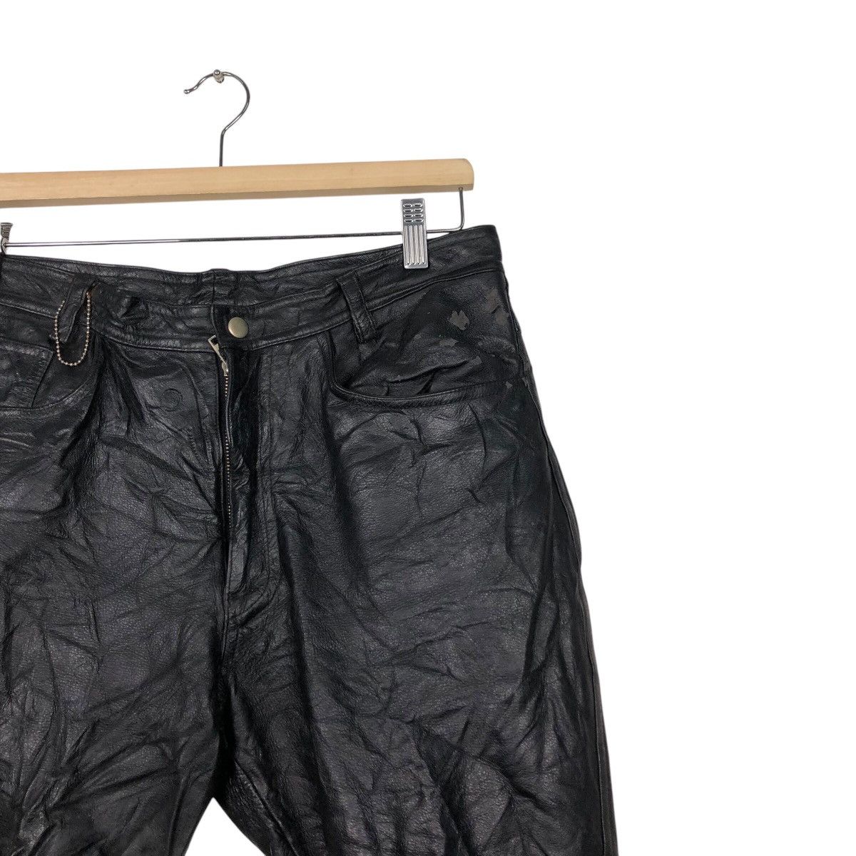 Japanese Brand Vintage Genuine Leather Pants Union Made C'emen IsseyMiyake Size US 34 / EU 50 - 7 Thumbnail