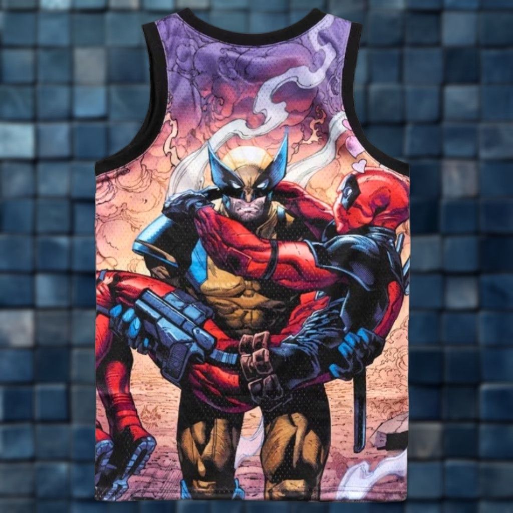 Chalk Line NEW NWT Chalk Line Marvel Deadpool & Wolverine Besties Venice Jersey Men L Sleeveless Round Neck Multicolor Activewear Jersey Size US L / EU 52-54 / 3 - 1 Thumbnail