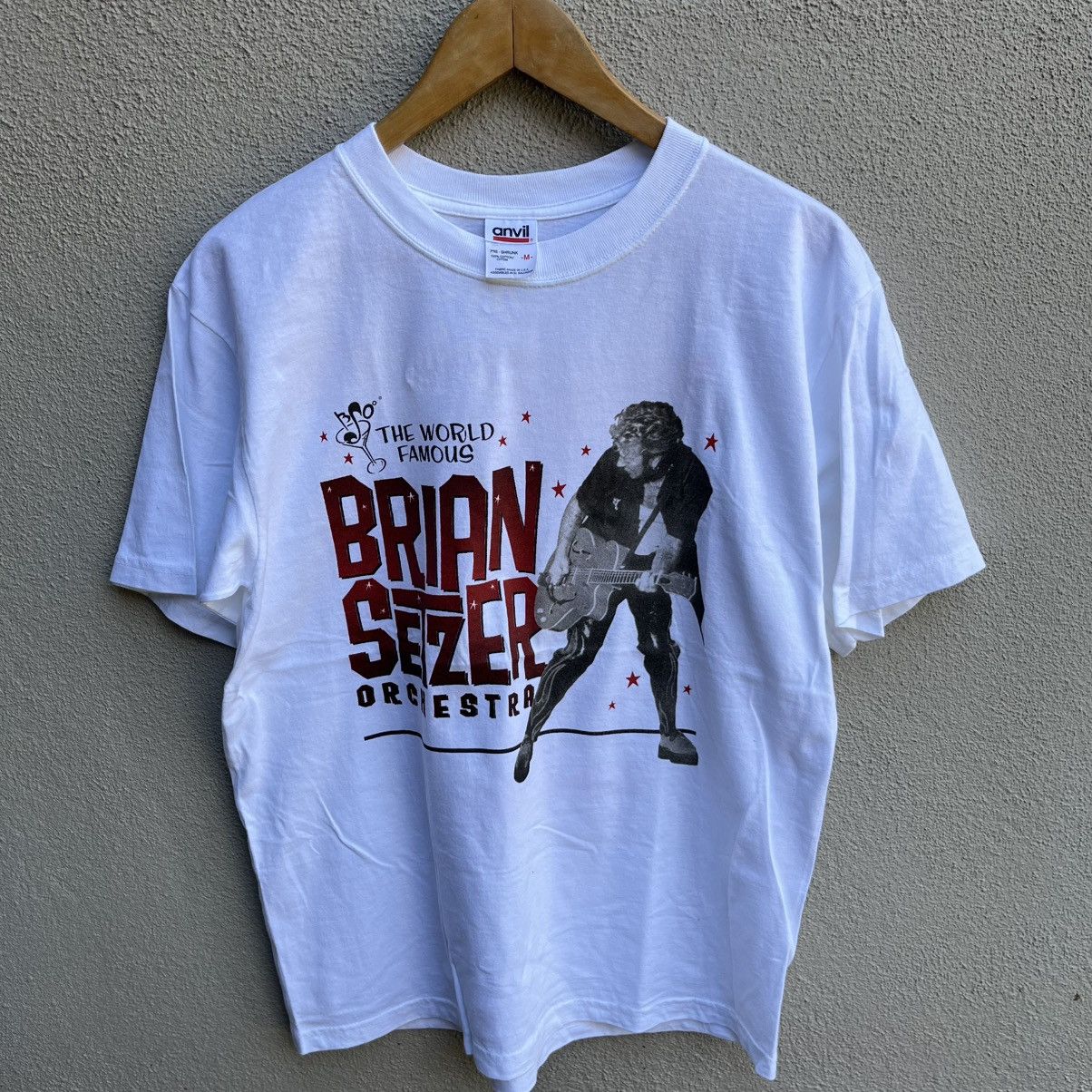 Band Tees Vintage BRIAN SETZER Orchestra tee rockabilly Size US M / EU 48-50 / 2 - 2 Thumbnail