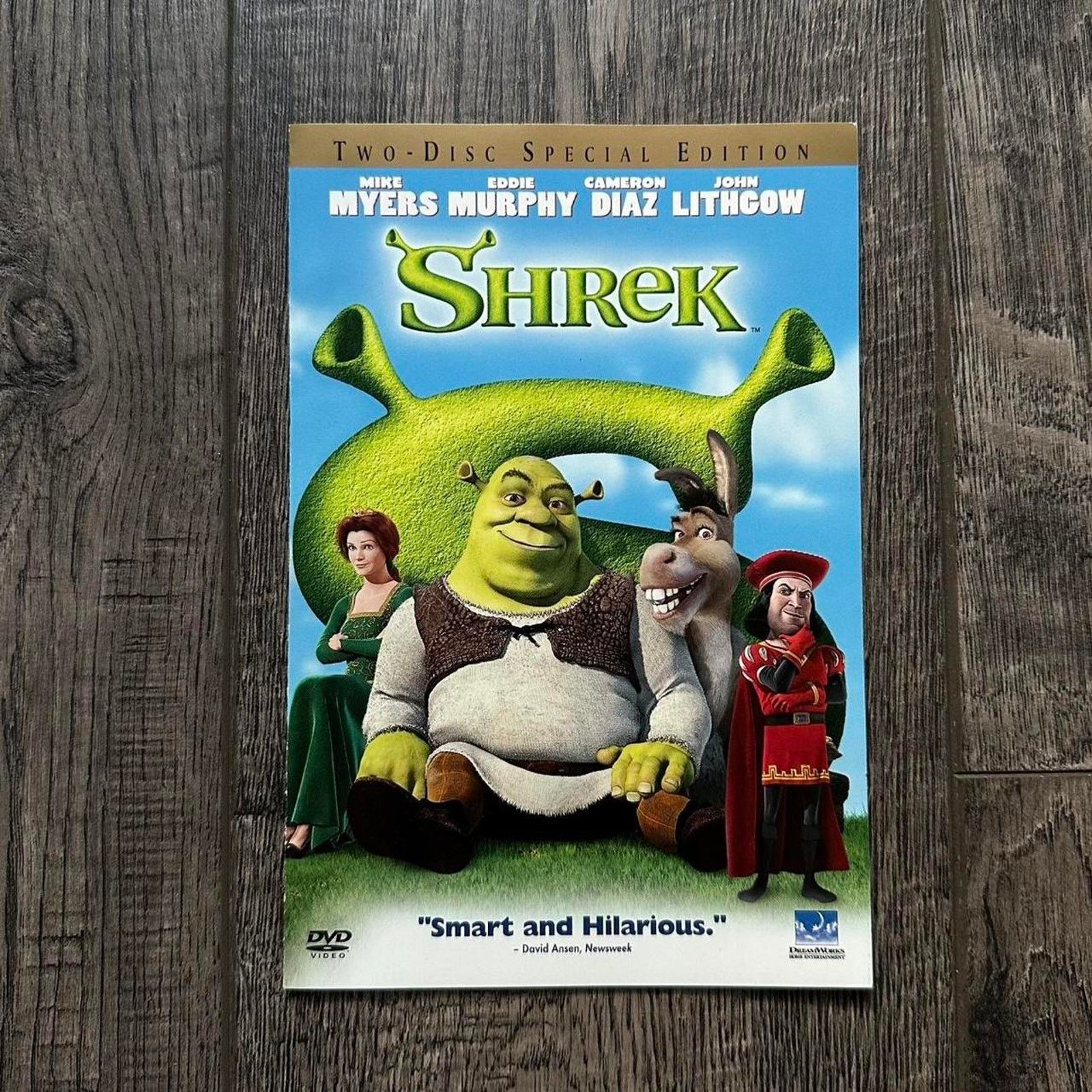 Vintage Rare Vintage 2001 SHREK Dreamworks Movie Promo DVD Poster Size ONE SIZE - 1 Thumbnail