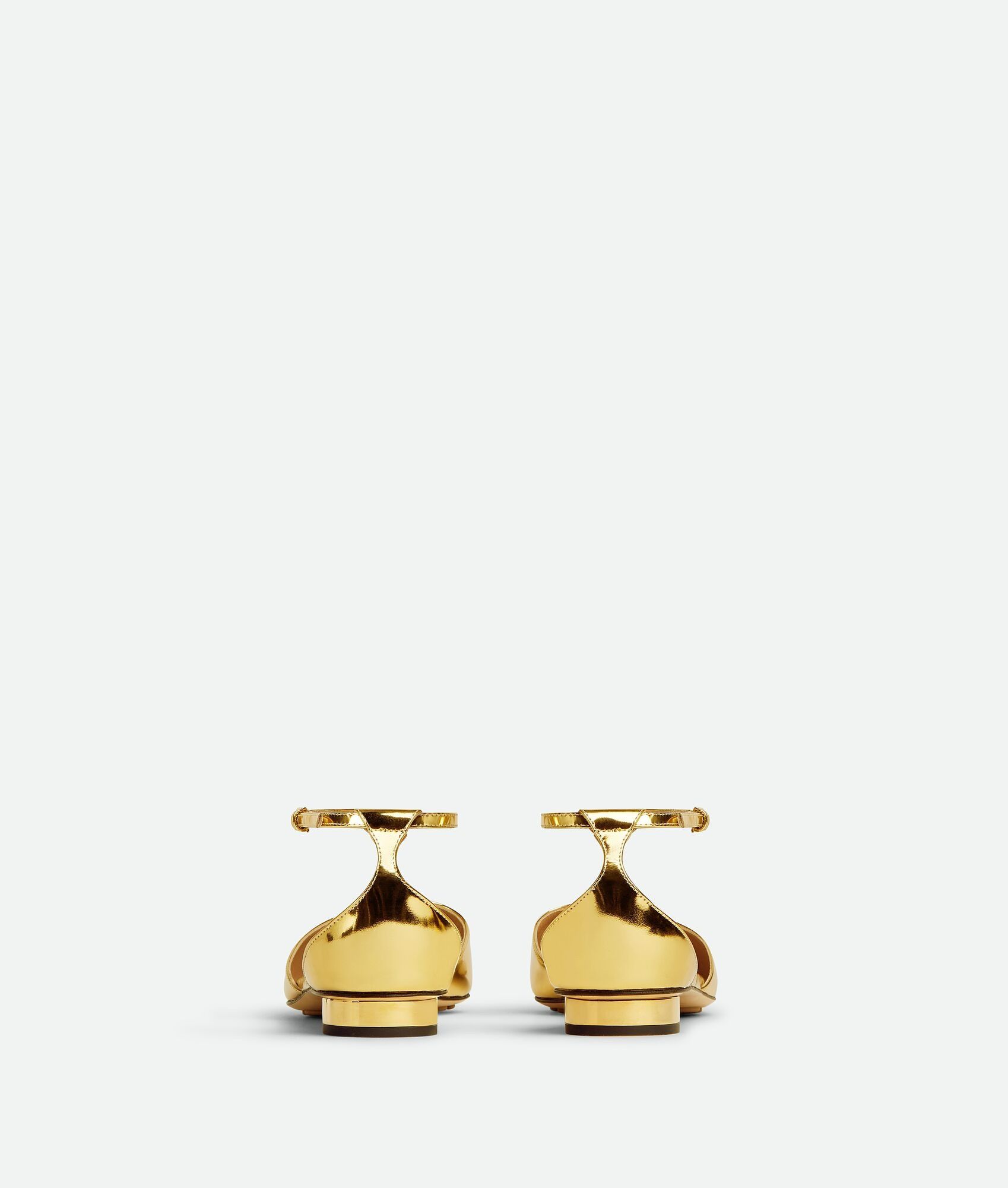 Bottega Veneta o1bcso1str0924 Rocket T-Bar Ballerina Flat in Gold Size US 7 / IT 37 - 3 Thumbnail