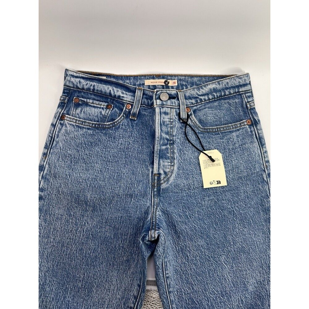 Levi's NEW Levi’s Premium Wedgie Straight Fit Jeans 28X25 High Ris Size 28" / US 6 / IT 42 - 6 Thumbnail