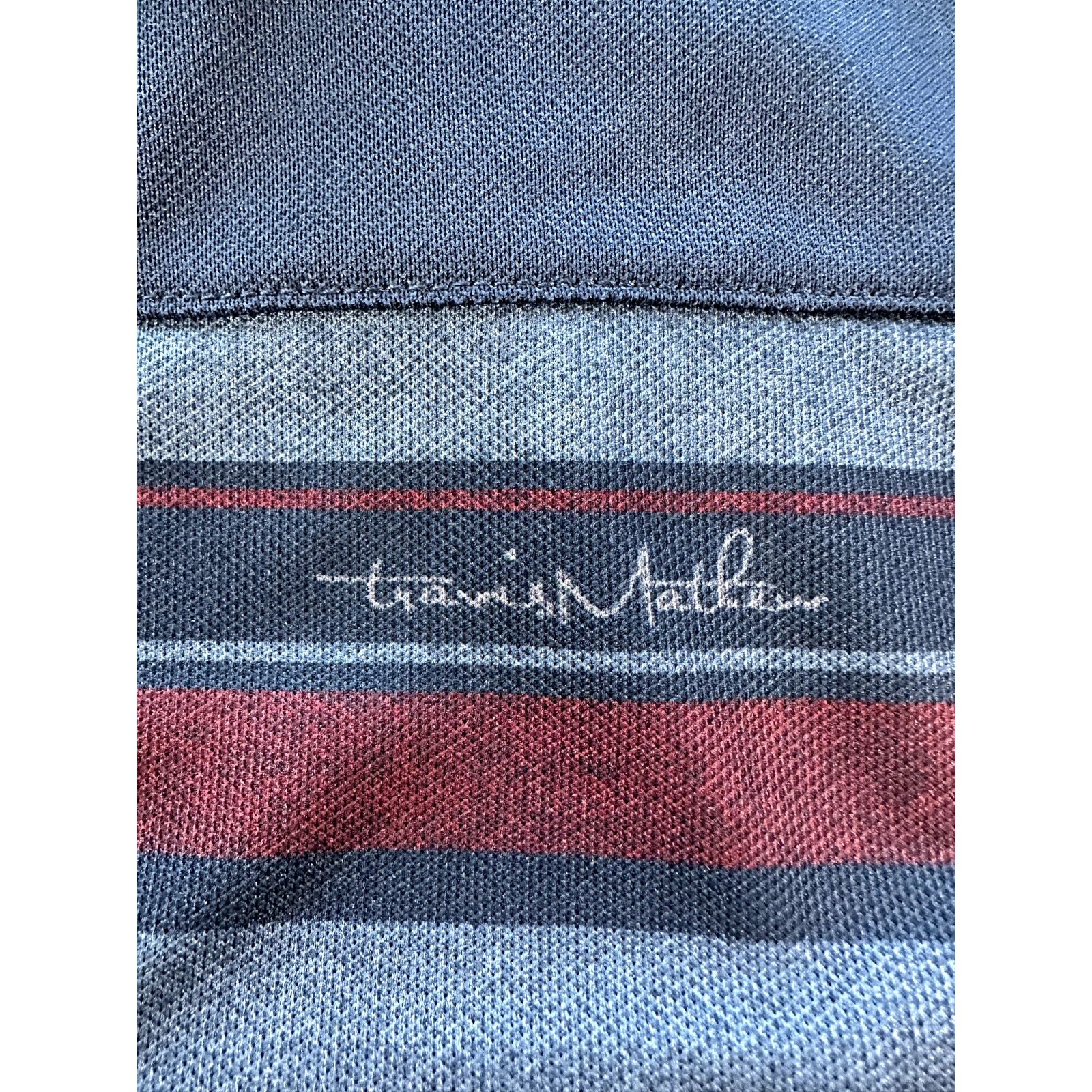 TravisMathew Travis Mathew Blocked Polo Shirt Men Med Blue Gray Polyester Size US M / EU 48-50 / 2 - 3 Thumbnail