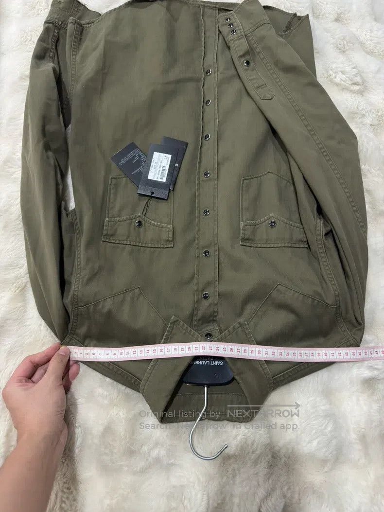Saint Laurent Paris Saint Laurent Paris Gemstone Button Destroyed Denim Shirt Size US L / EU 52-54 / 3 - 7 Thumbnail