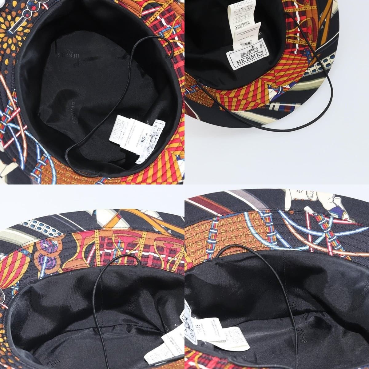 Hermes Hermes Hat Silk Multicolor Size ONE SIZE - 4 Thumbnail