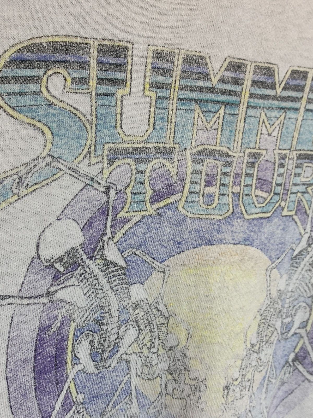 Grateful Dead *RARE* Vintage 1991 Grateful Dead Summer Tour Euro Art Shirt Size US XL / EU 56 / 4 - 5 Thumbnail
