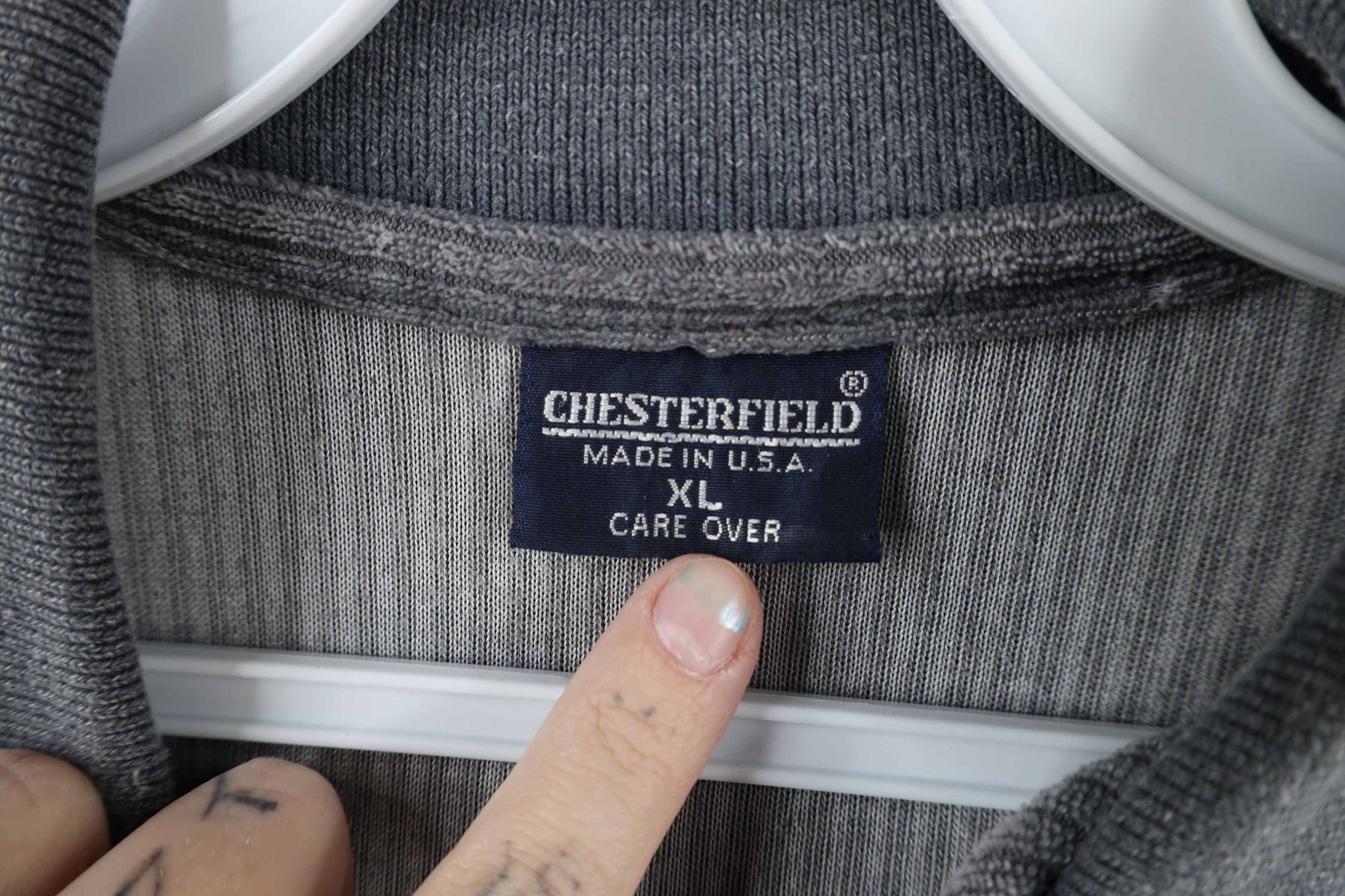 Vintage Vintage 90s Streetwear Fleece Collared Polo Sweater Gray USA Size US XL / EU 56 / 4 - 8 Thumbnail